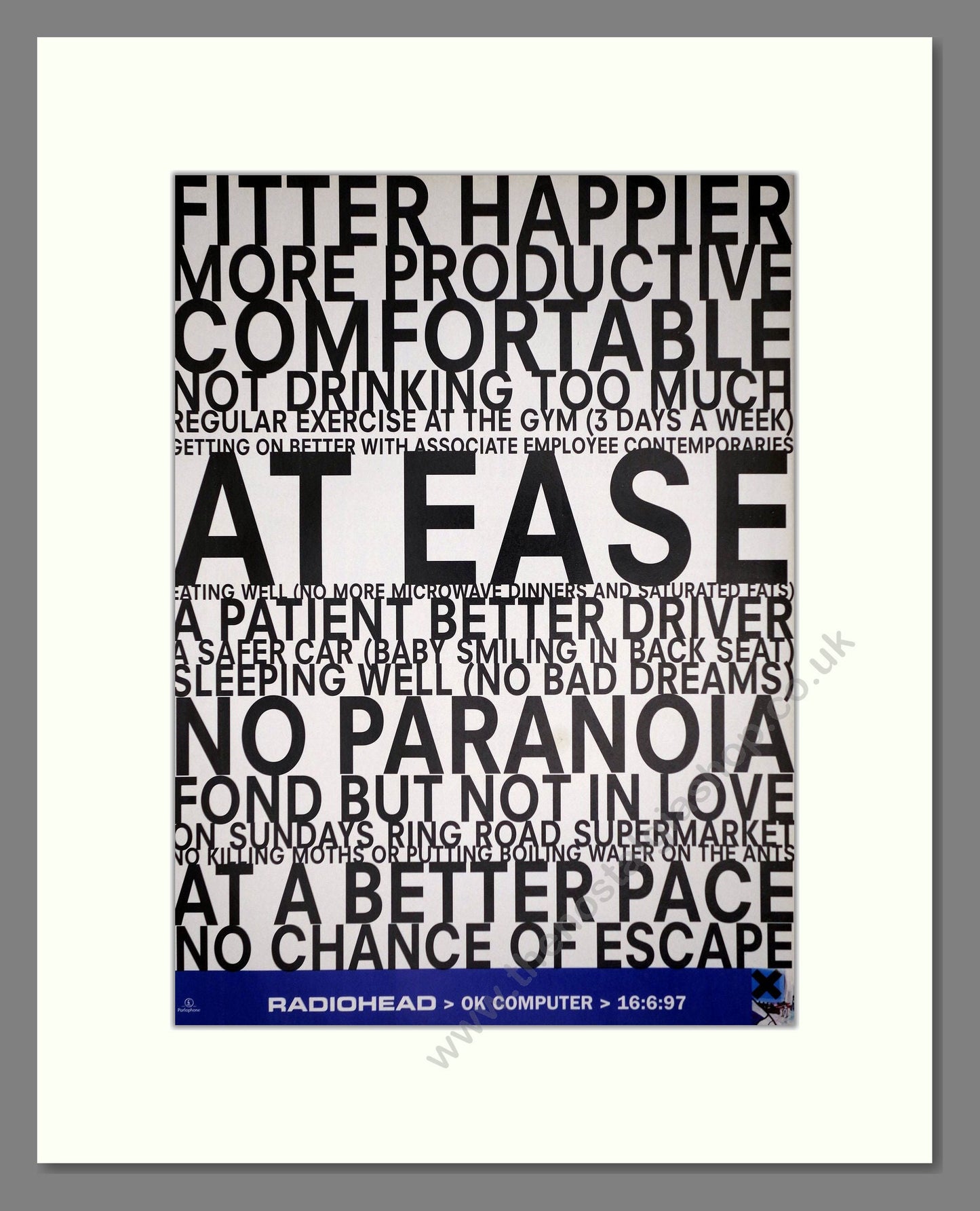 Radiohead - OK Computer. Vintage Advert 1997 (ref AD64829)