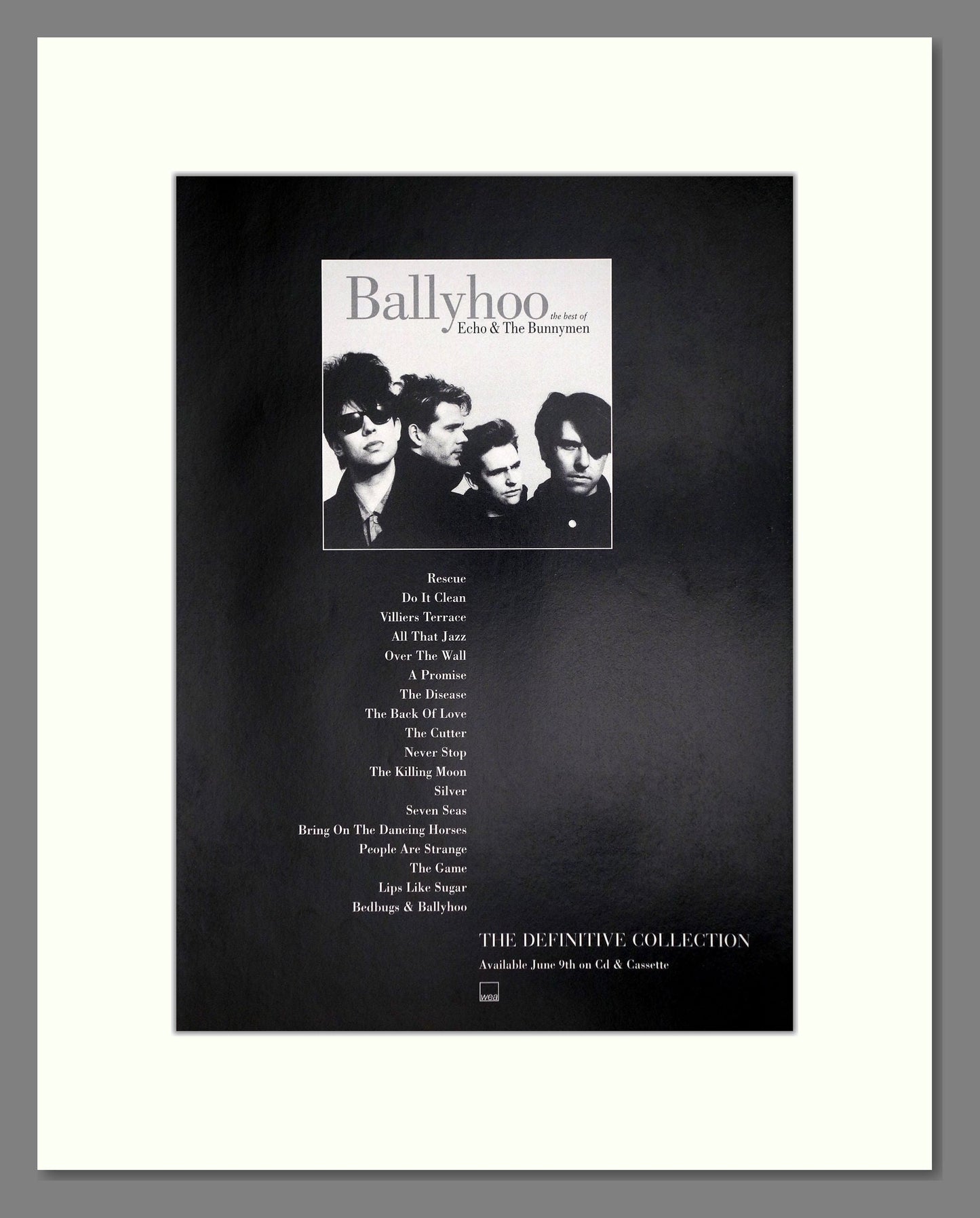 Echo And The Bunnymen - Ballyhoo. Vintage Advert 1997 (ref AD64875)