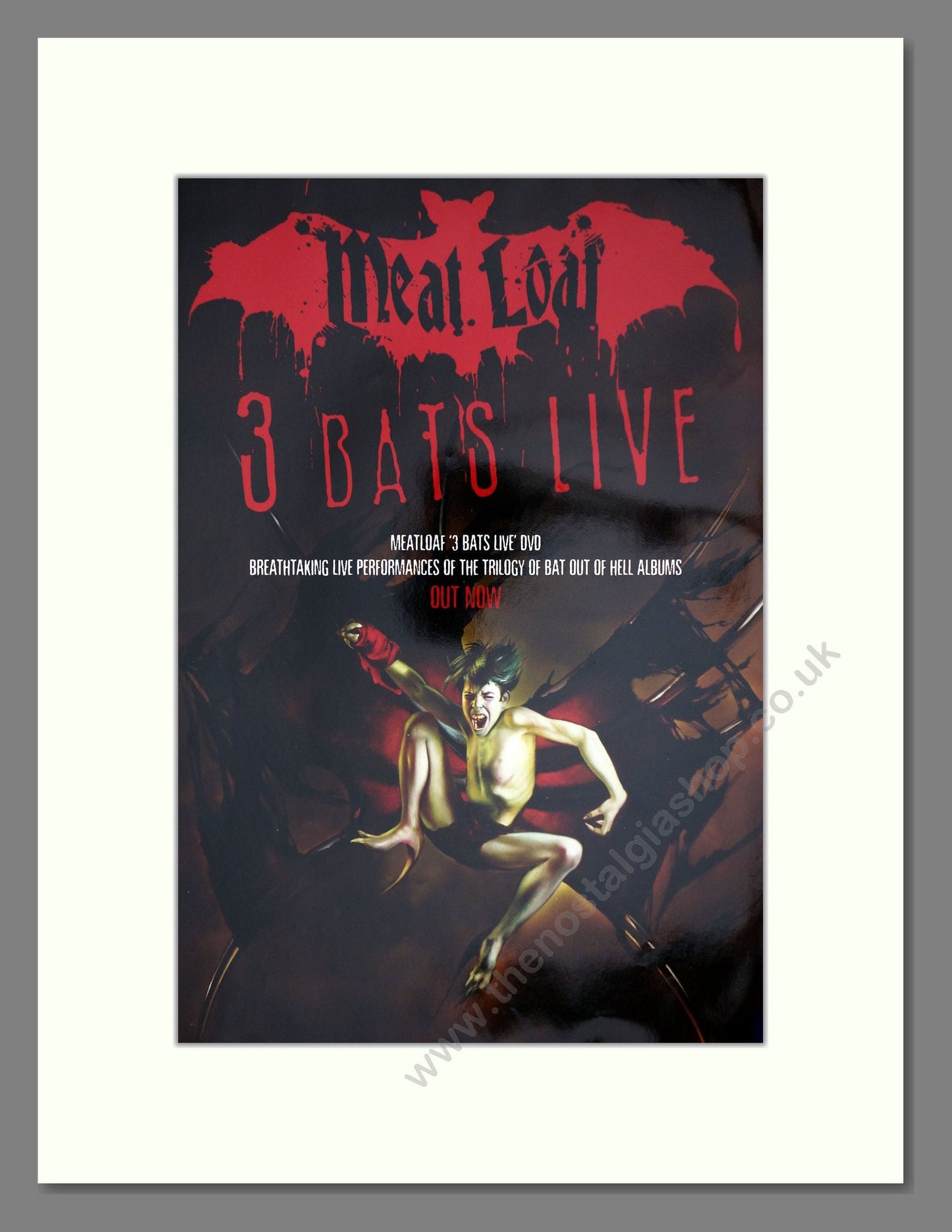 Meat Loaf - 3 Bats Live. Vintage Advert 2007 (ref AD64923)