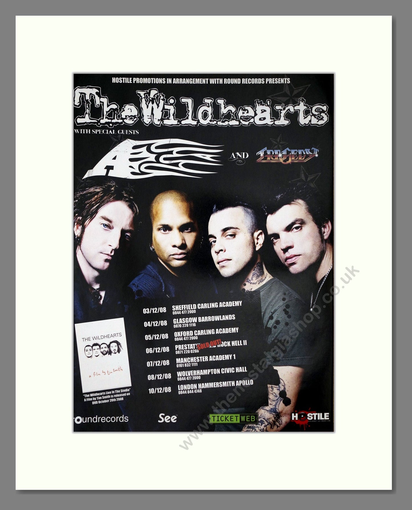 Wildhearts (The) - UK Tour. Vintage Advert 2008 (ref AD64931)