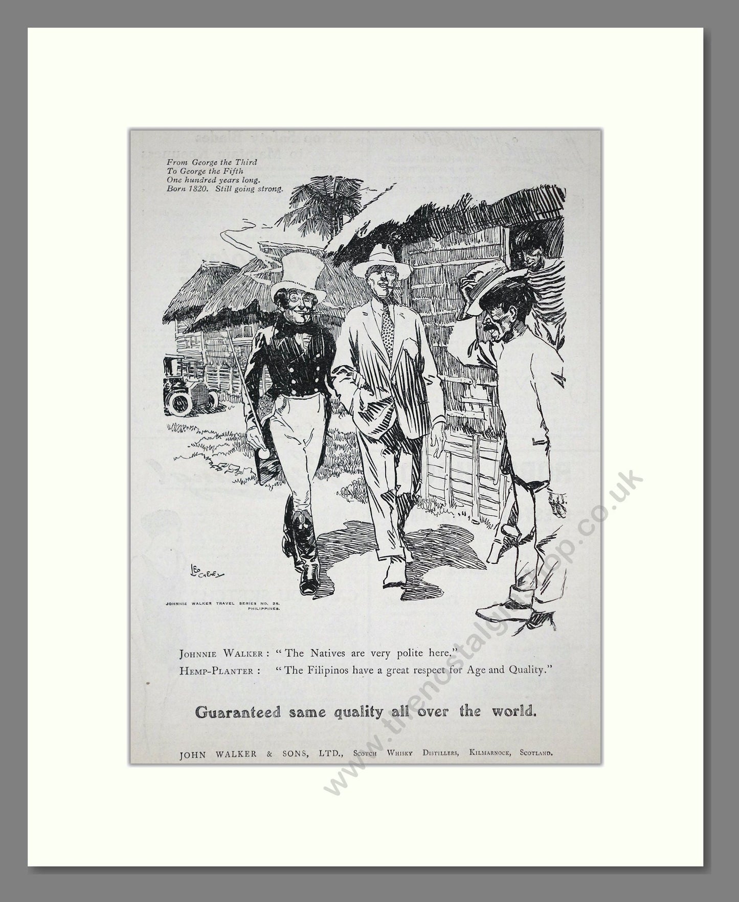 Johnnie Walker - Scotch Whisky. Vintage Advert 1921 (ref AD65010)