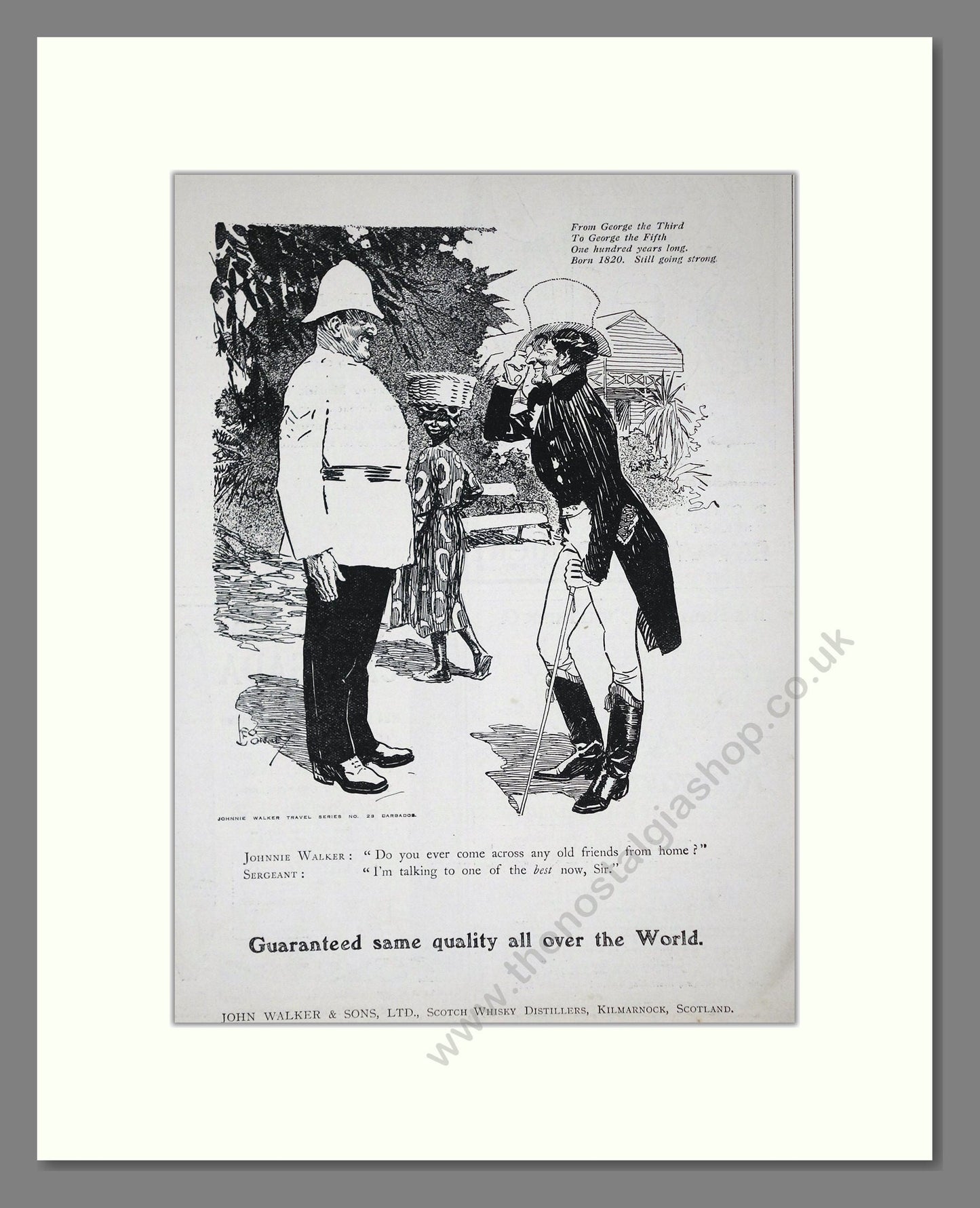 Johnnie Walker - Scotch Whisky. Vintage Advert 1921 (ref AD65011)