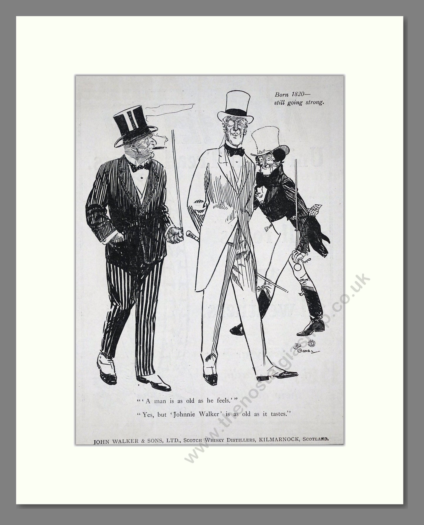 Johnnie Walker - Scotch Whisky. Vintage Advert 1919 (ref AD65014)