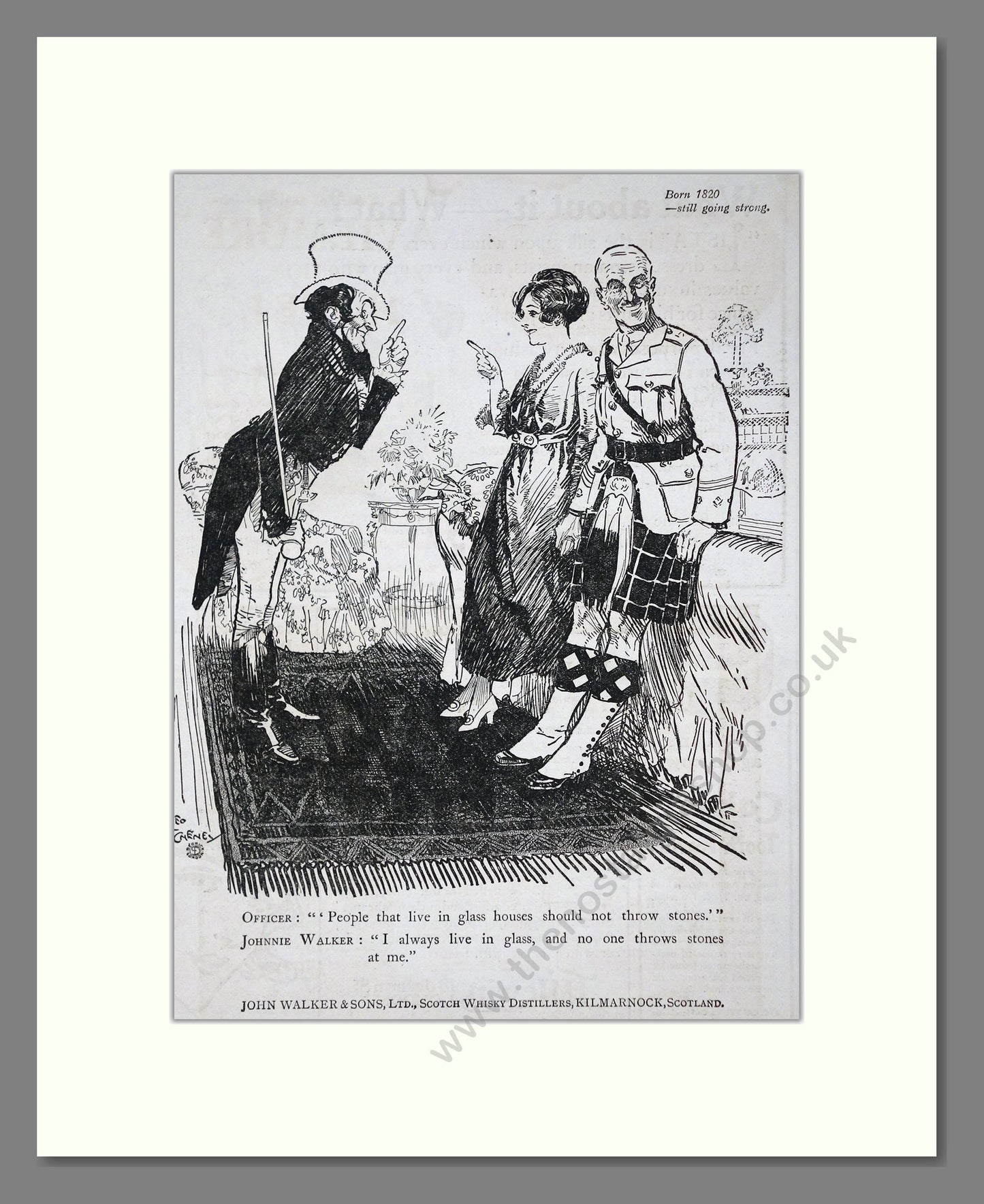 Johnnie Walker - Scotch Whisky. Vintage Advert 1919 (ref AD65017)