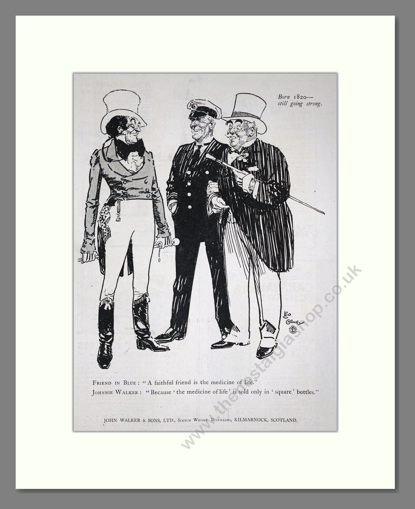 Johnnie Walker - Scotch Whisky. Vintage Advert 1919 (ref AD65018)