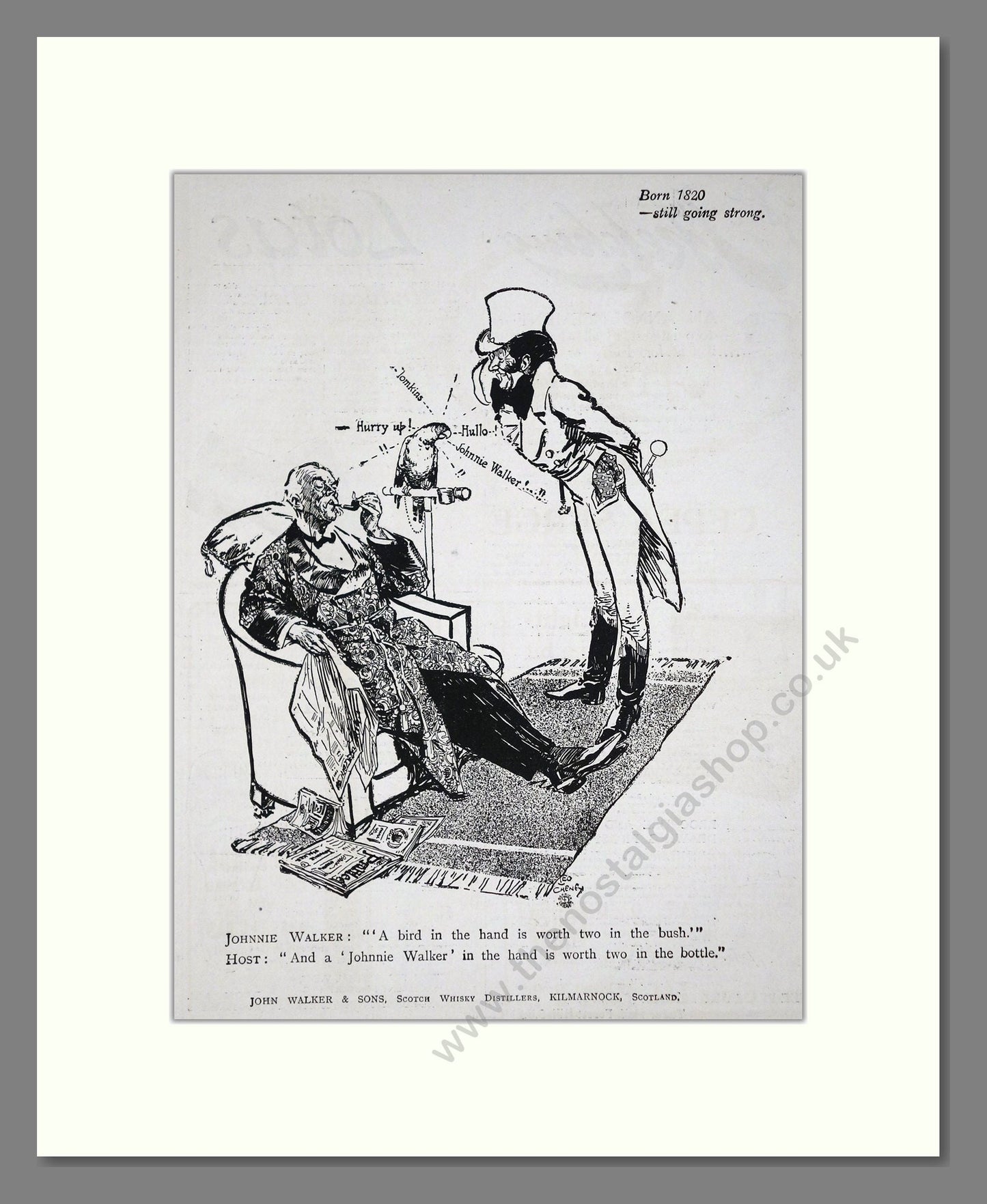 Johnnie Walker - Scotch Whisky. Vintage Advert 1919 (ref AD65020)