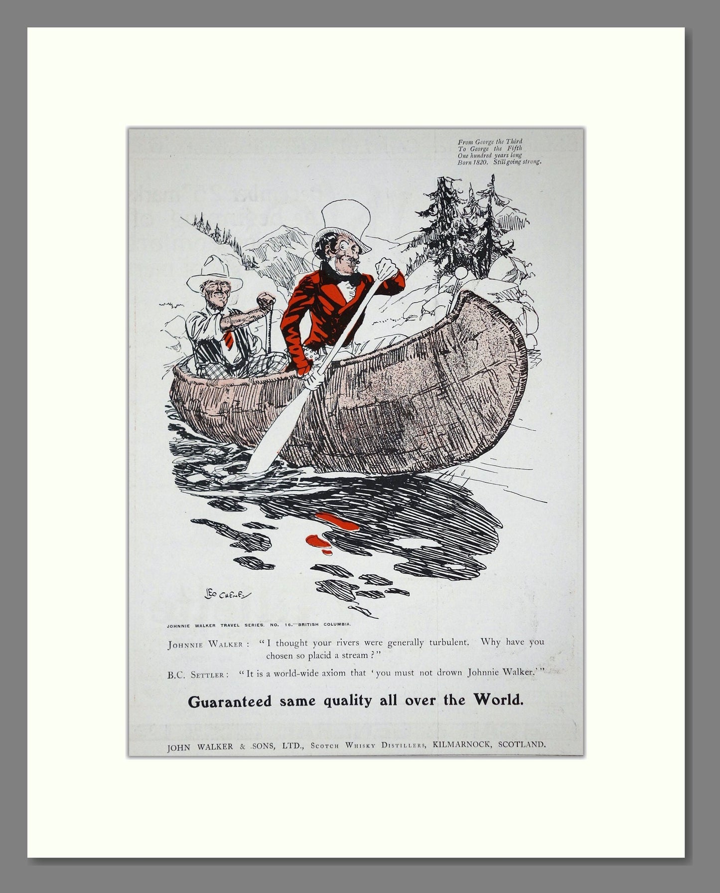 Johnnie Walker - Scotch Whisky. Vintage Advert 1920 (ref AD65024)