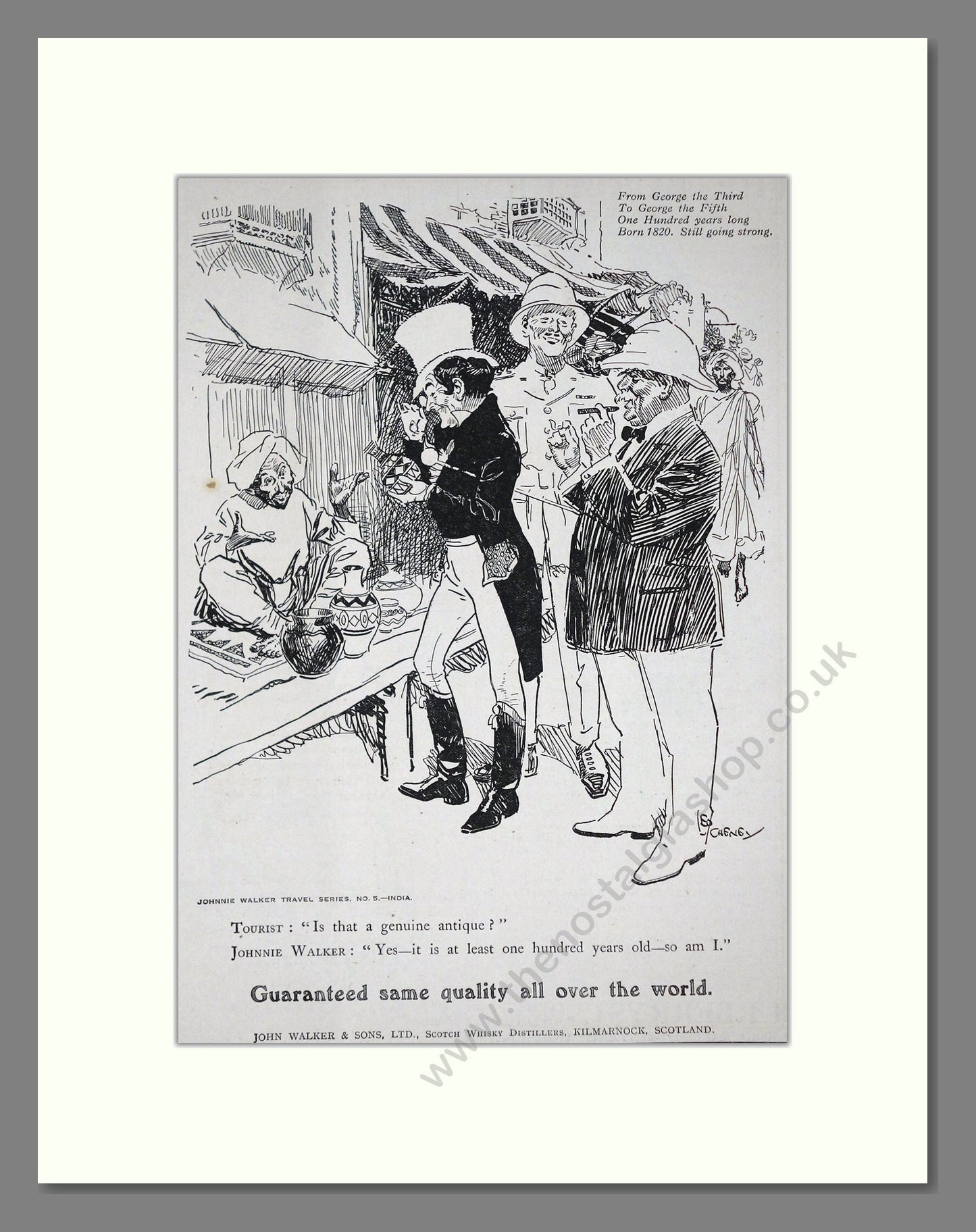 Johnnie Walker - Scotch Whisky. Vintage Advert 1920 (ref AD65025)