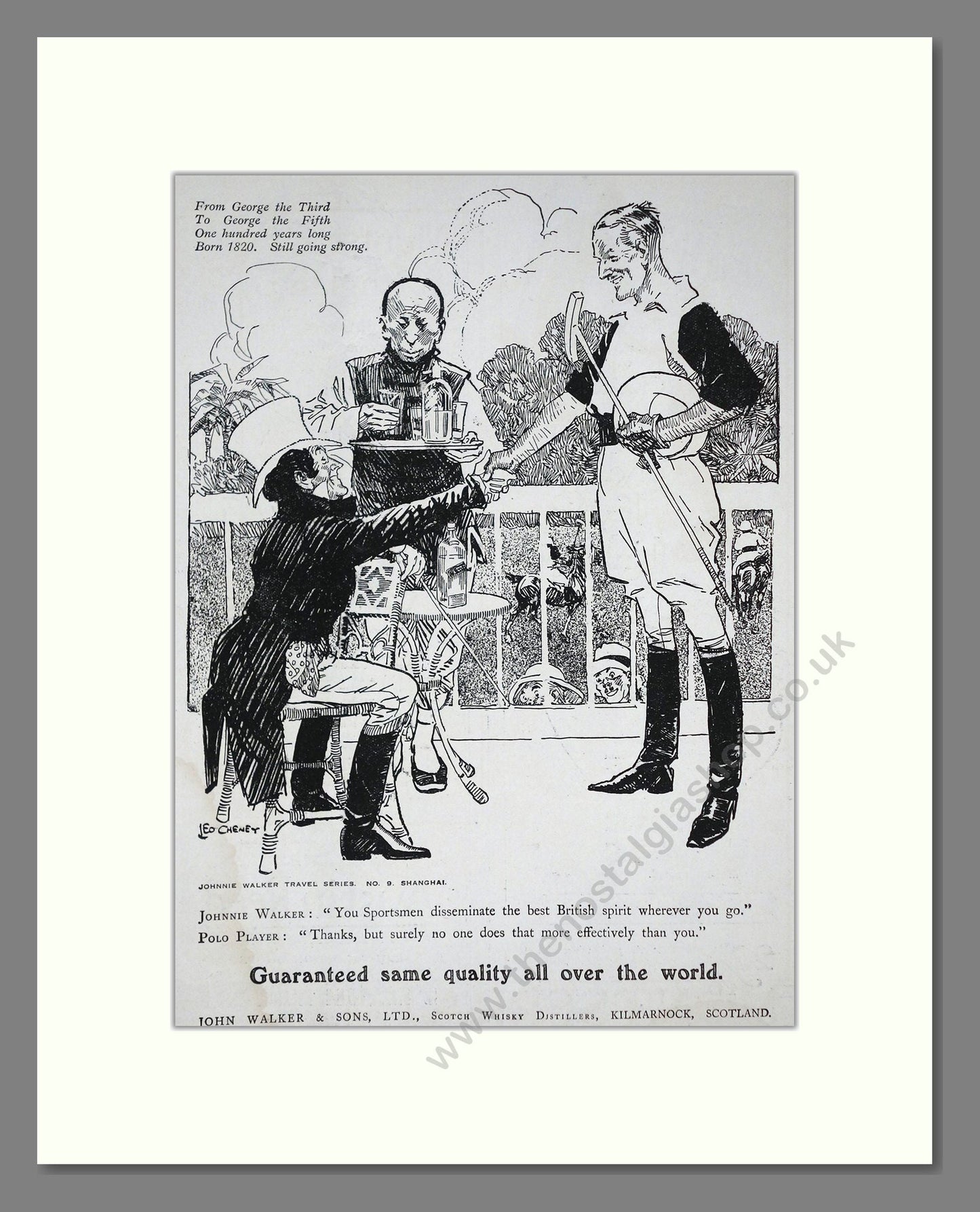 Johnnie Walker - Scotch Whisky. Vintage Advert 1920 (ref AD65026)