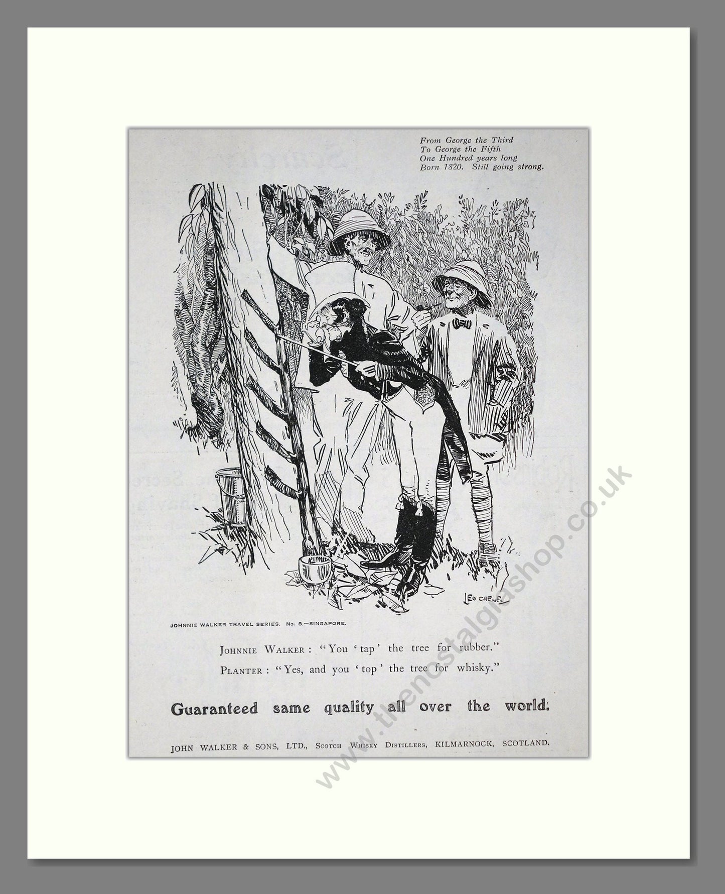 Johnnie Walker - Scotch Whisky. Vintage Advert 1920 (ref AD65027)