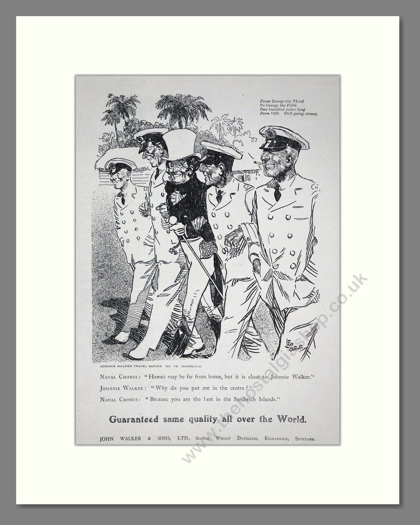 Johnnie Walker - Scotch Whisky. Vintage Advert 1920 (ref AD65030)