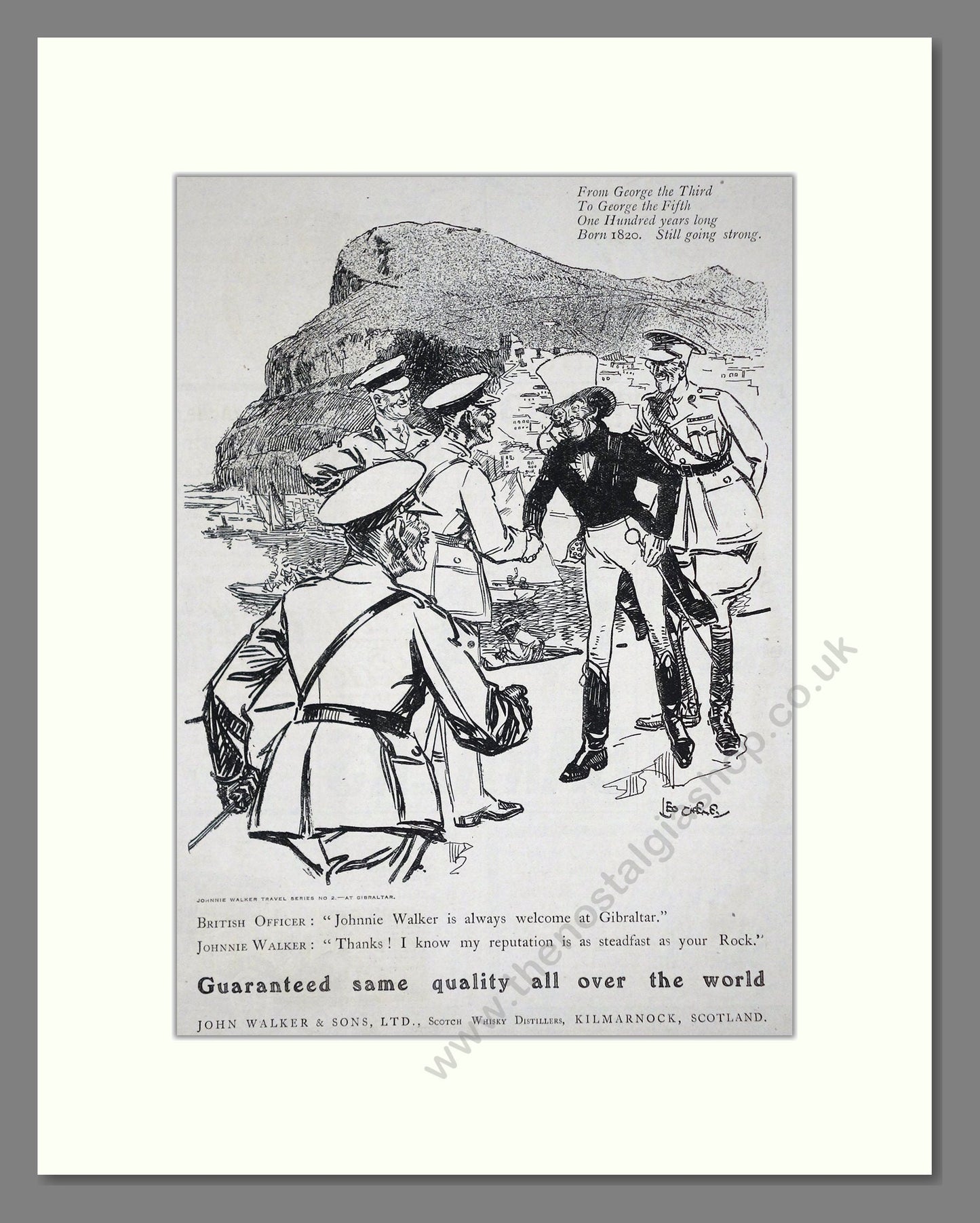 Johnnie Walker - Scotch Whisky. Vintage Advert 1920 (ref AD65033)