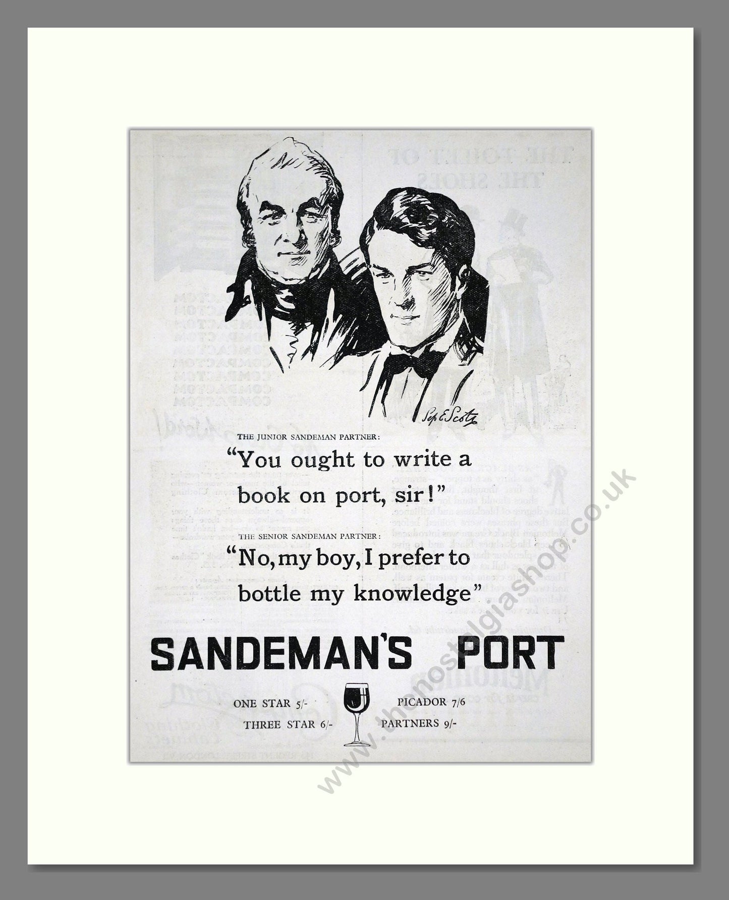 Sandeman's - Port. Vintage Advert 1927 (ref AD65042)