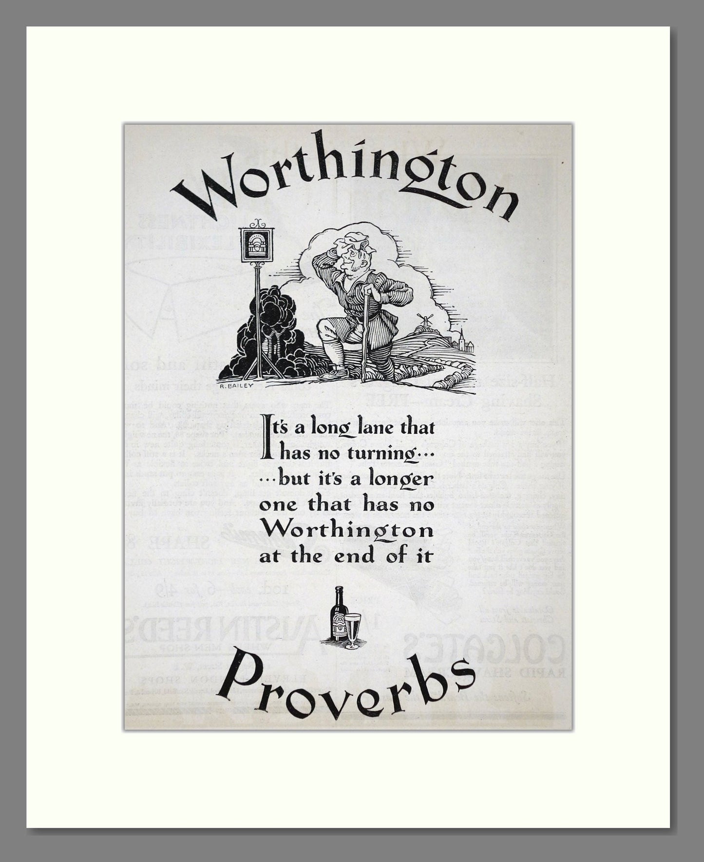 Worthington - Beer - Proverbs. Vintage Advert 1926 (ref AD65045)