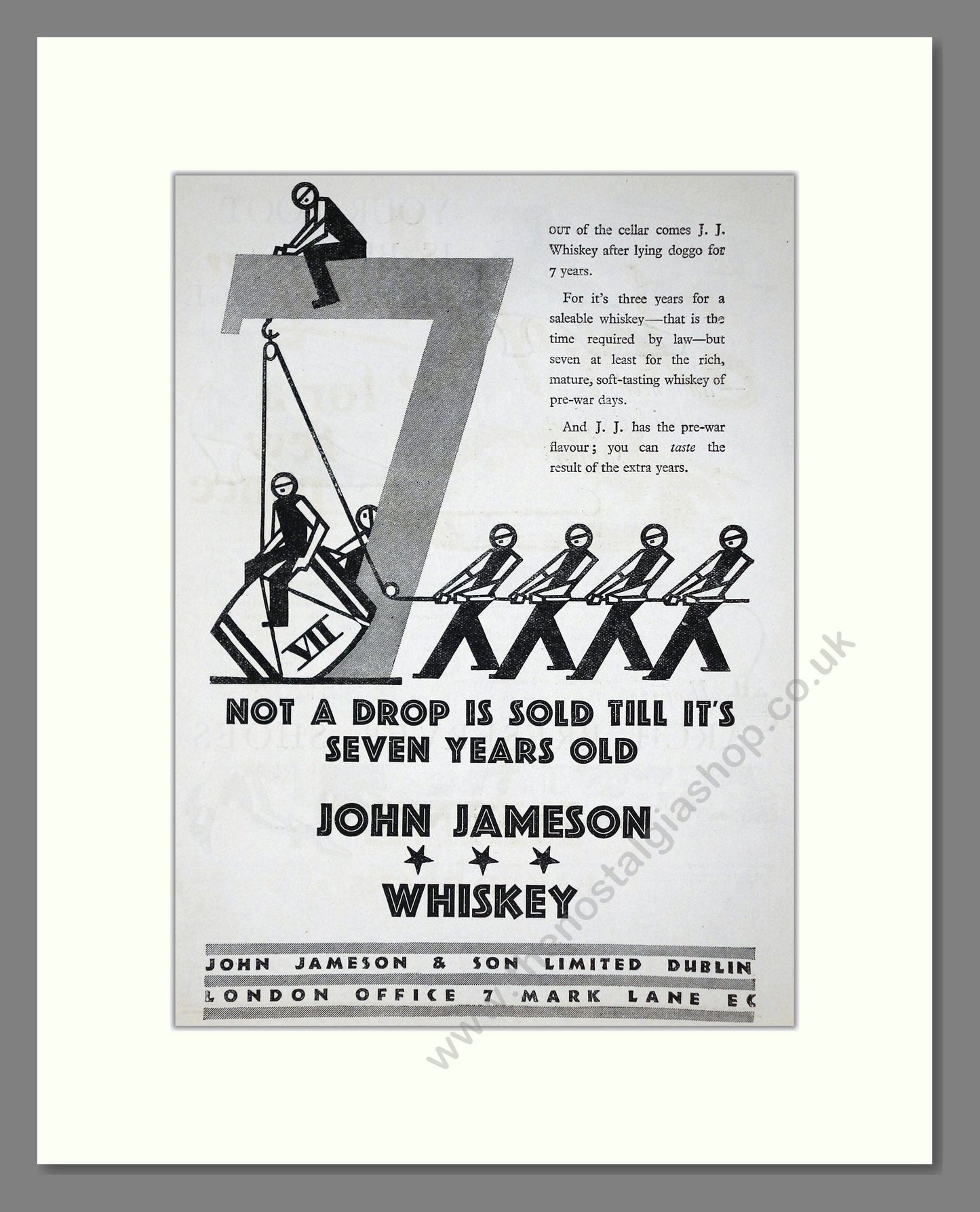 John Jameson - Irish Whiskey. Vintage Advert 1927 (ref AD65060)