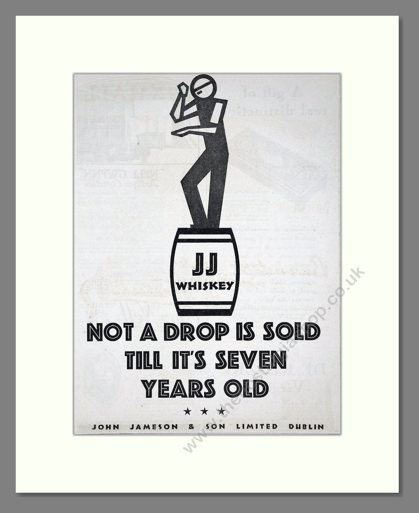 John Jameson - Irish Whiskey. Vintage Advert 1926 (ref AD65062)