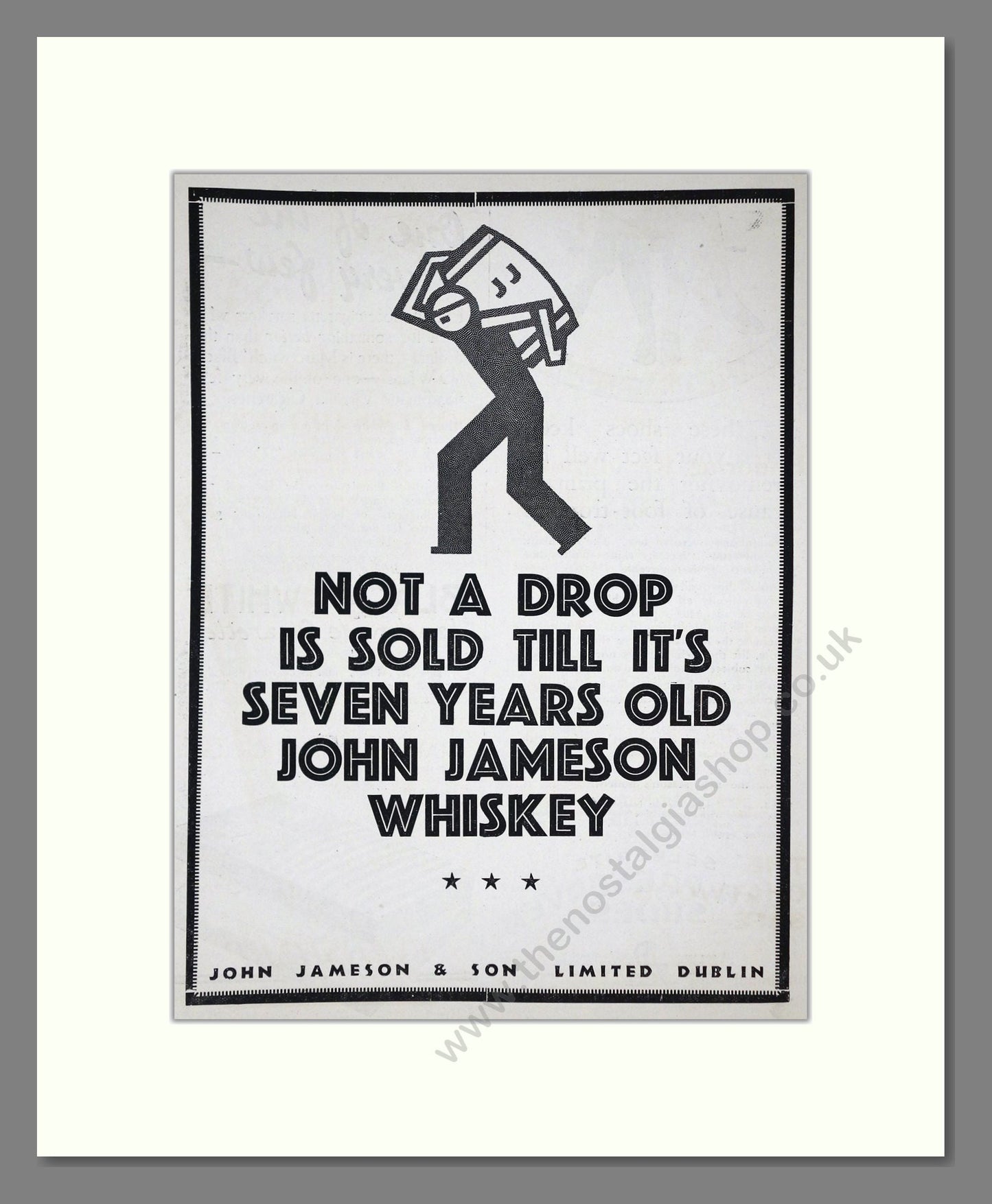 John Jameson - Irish Whiskey. Vintage Advert 1926 (ref AD65063)