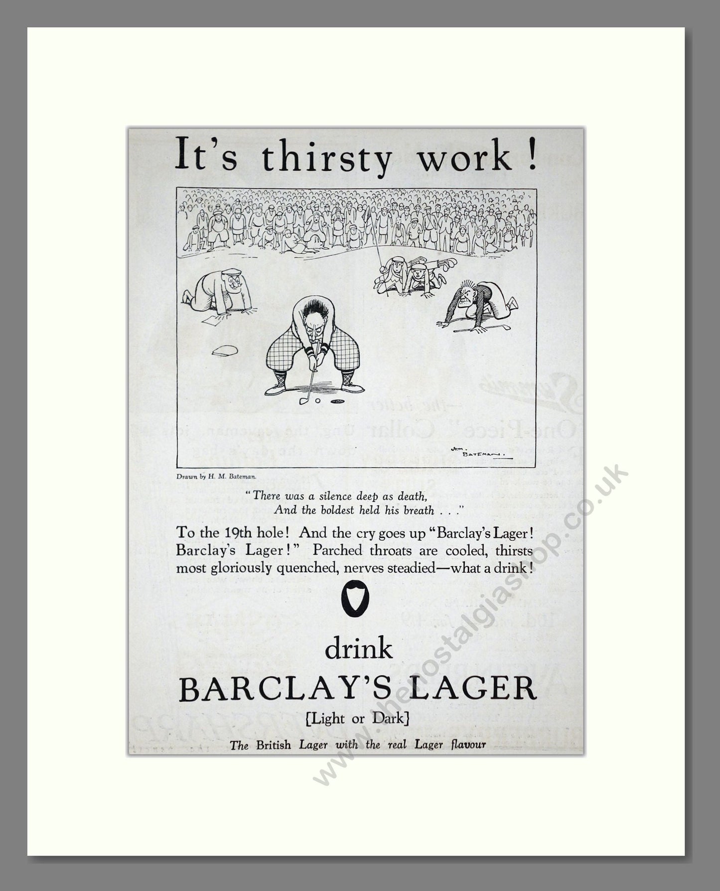Barclay's - Lager. Vintage Advert 1926 (ref AD65076)