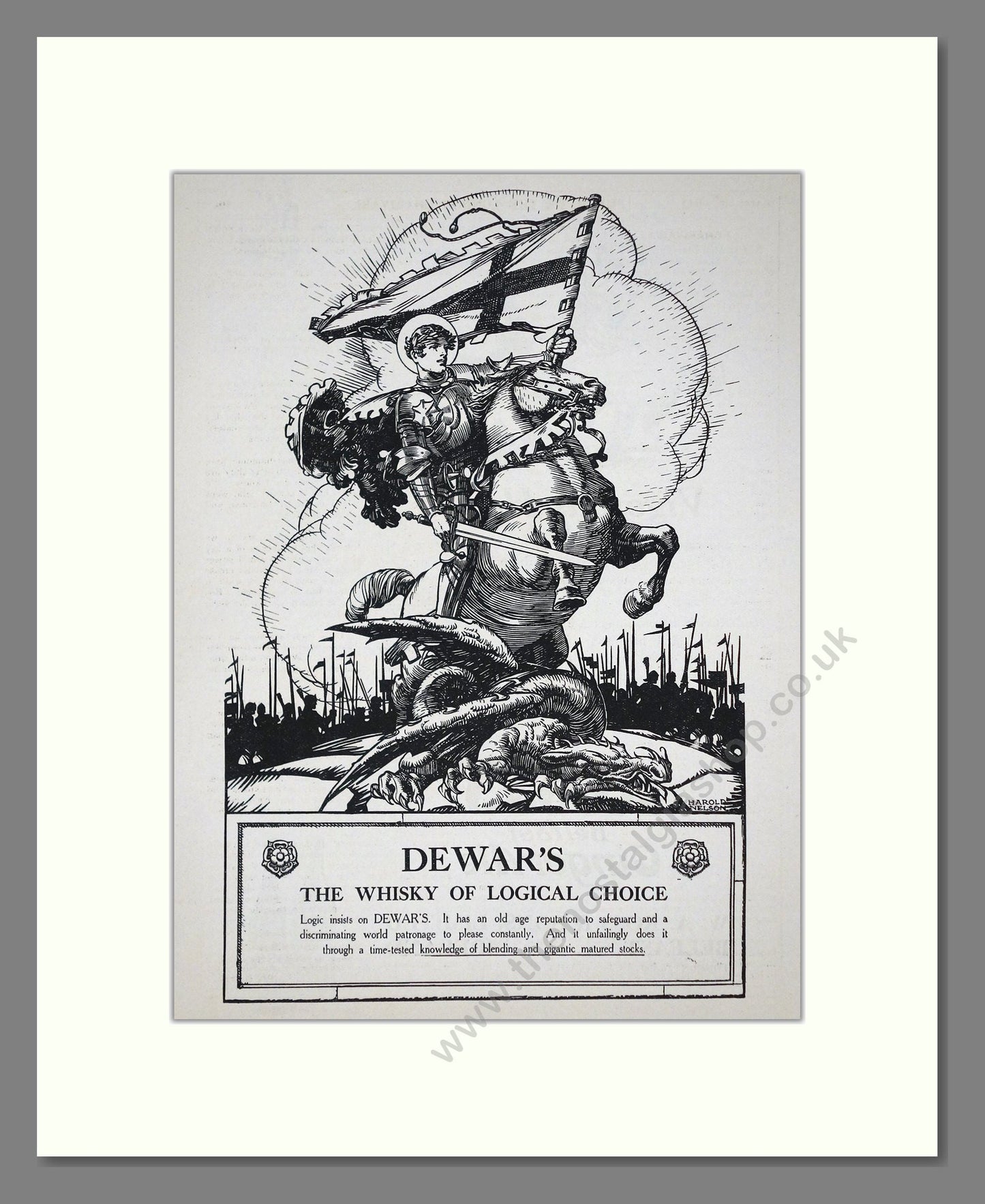 Dewar's - The Whisky Of Logical Choice. Vintage Advert 1924 (ref AD65081)