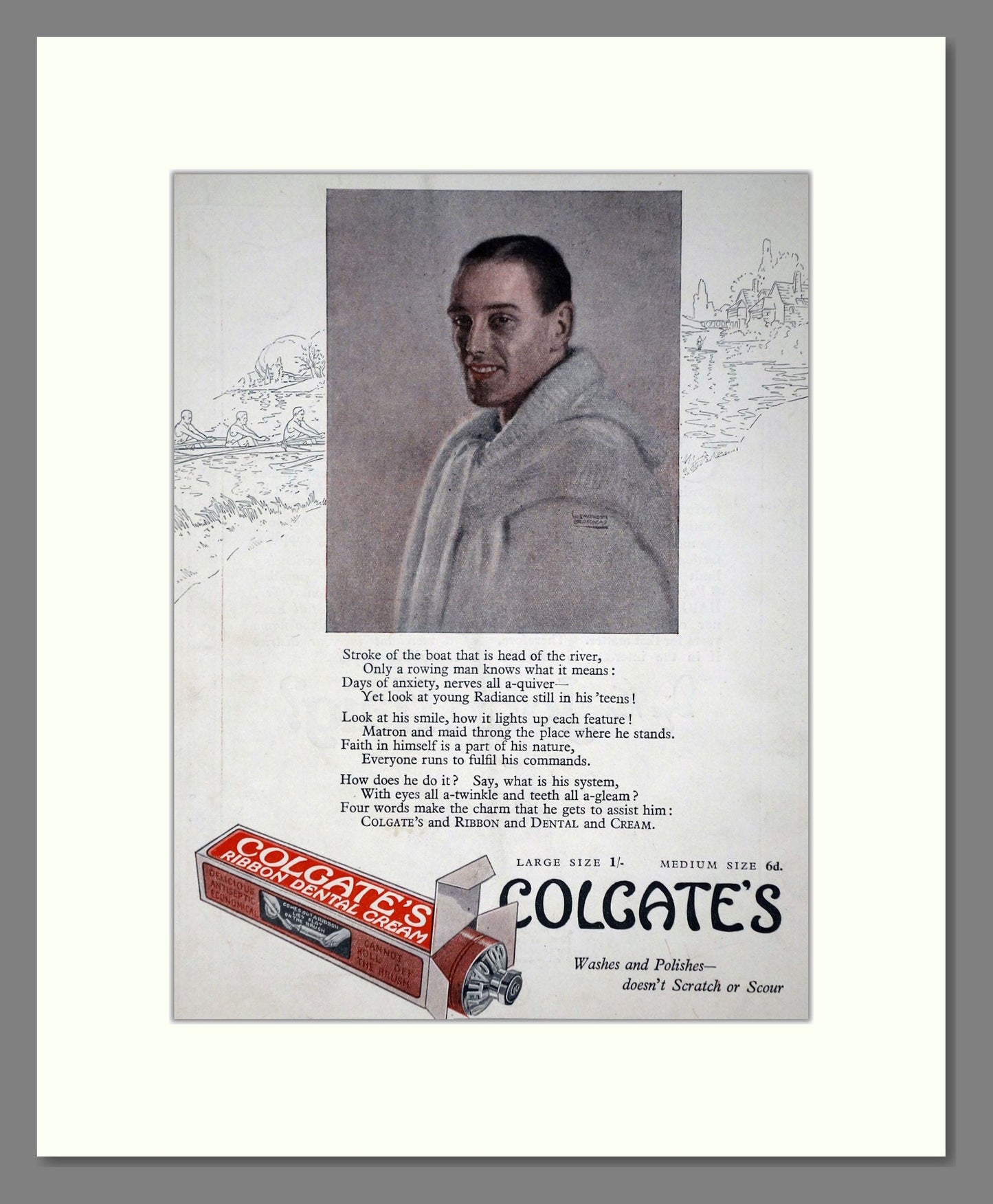 Colgate's - Ribbon Dental Cream. Vintage Advert 1924 (ref AD65188)