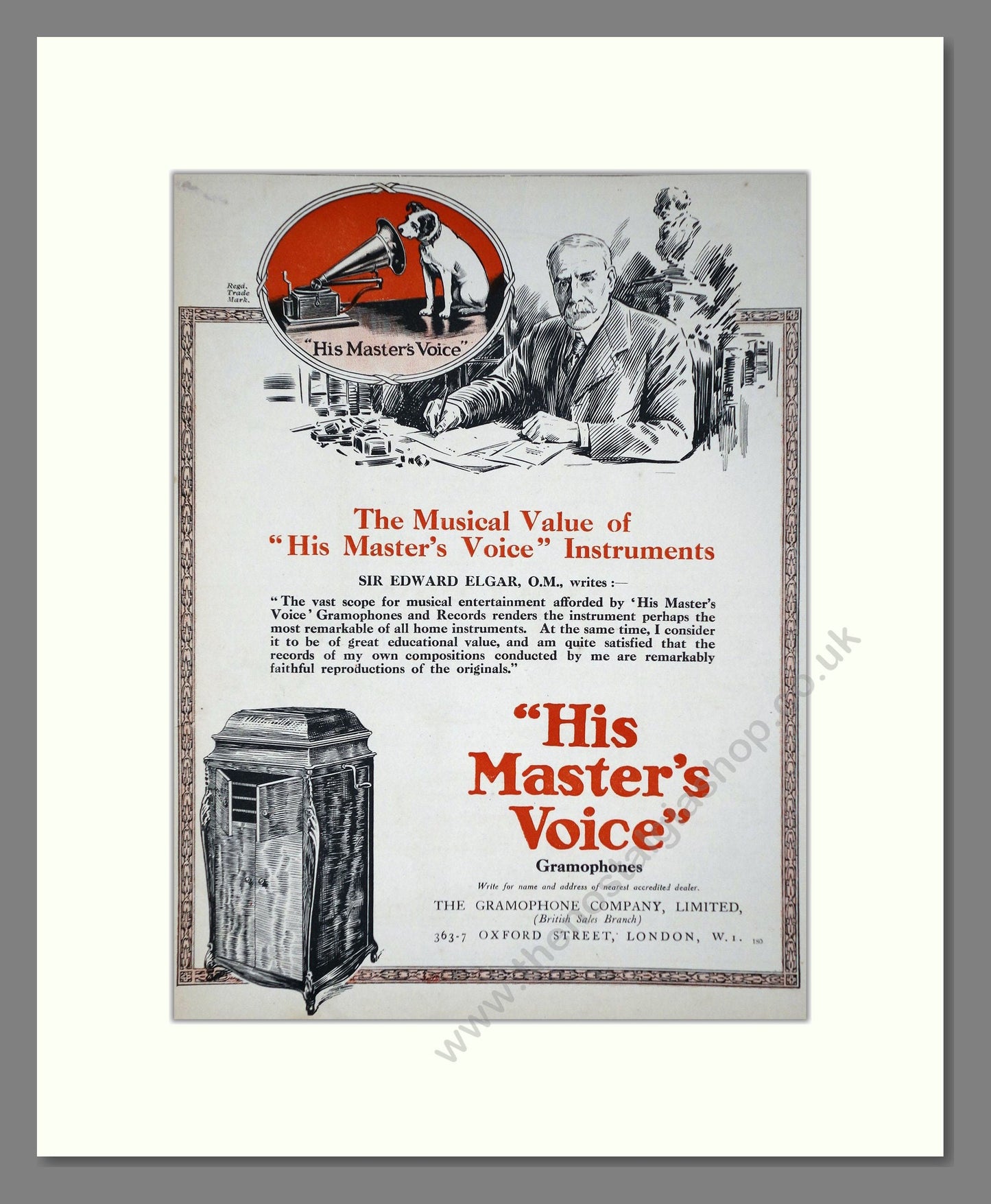 HMV His Master's Voice - Gramophones. Vintage Advert 1921 (ref AD65112)