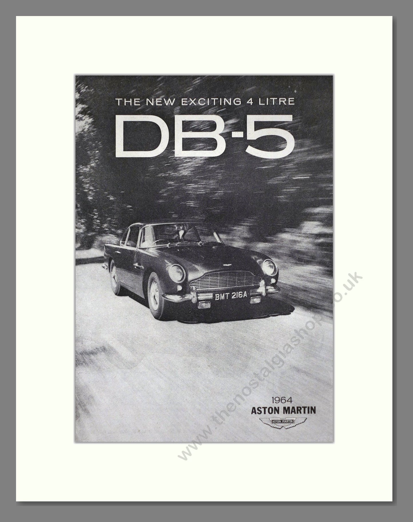 Aston Martin - DB5. Vintage Advert 1963 (ref AD65210)