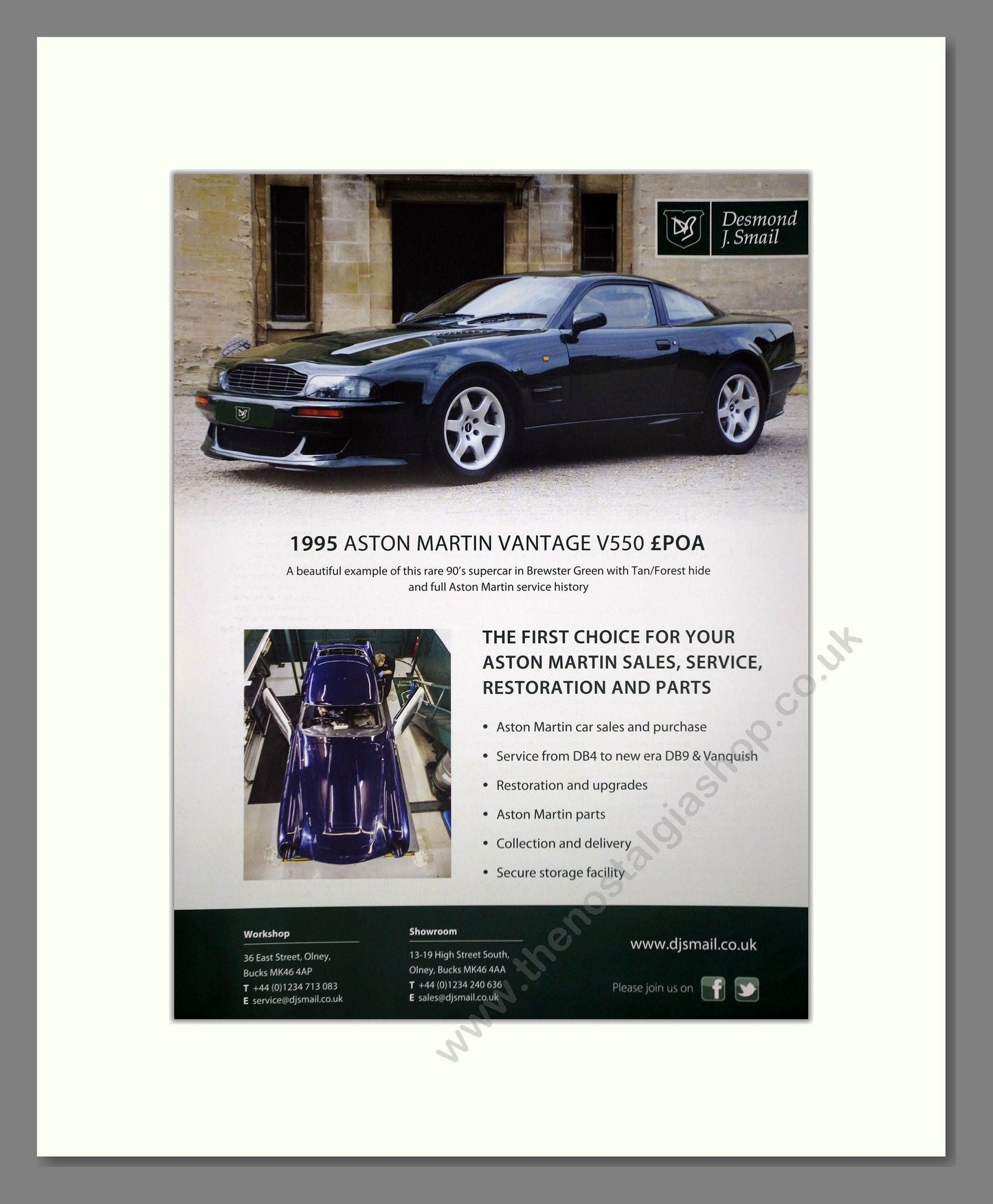 Aston Martin - Vantage V550. Vintage Advert 2016 (ref AD65230)