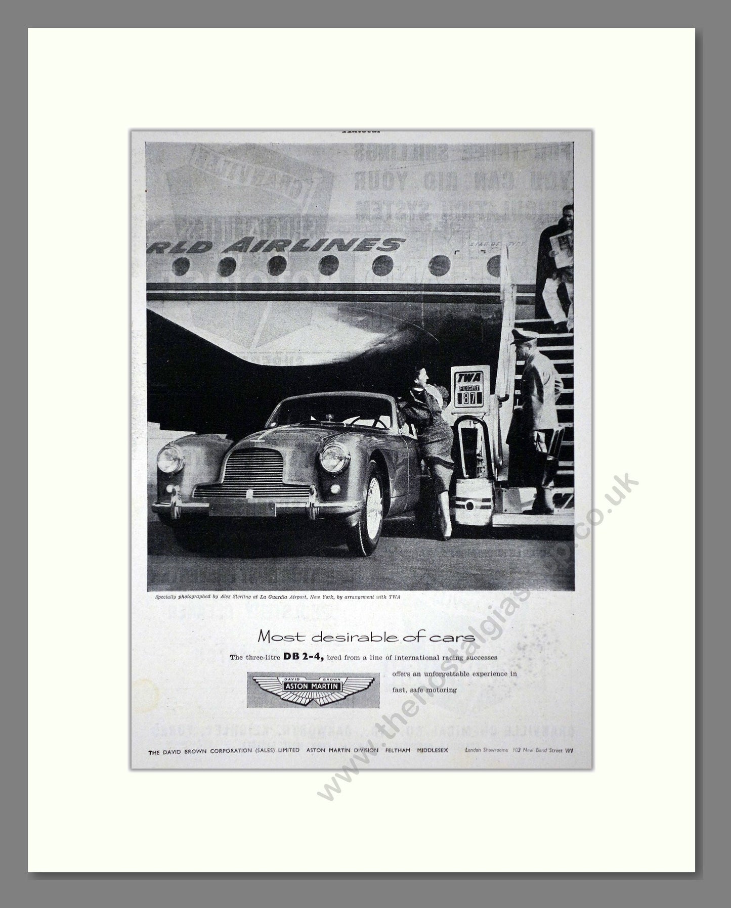 Aston Martin - DB2-4. Vintage Advert 1955 (ref AD65254)