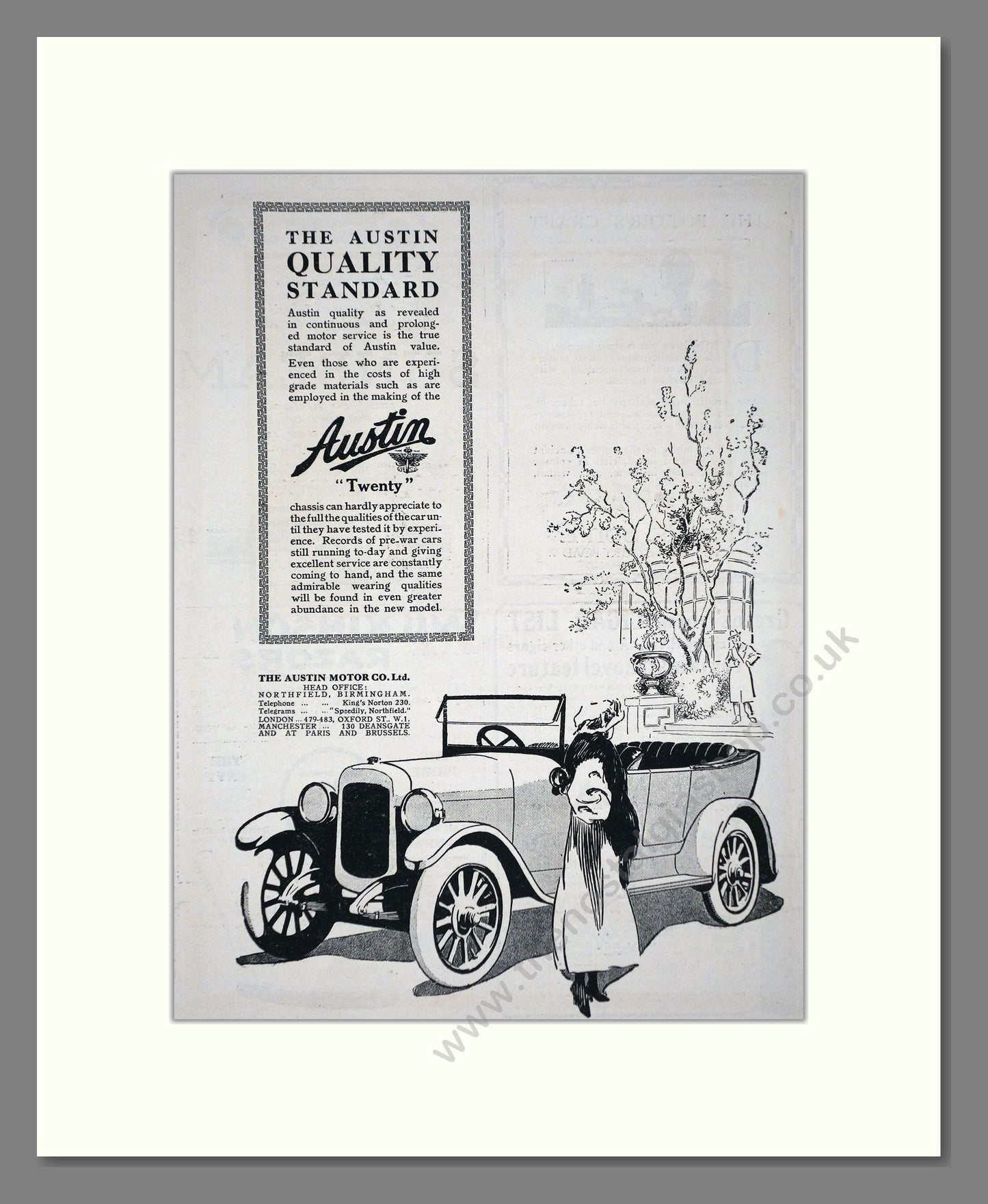 Austin - Twenty. Vintage Advert 1919 (ref AD65277)