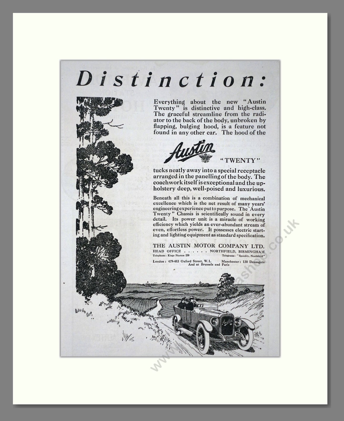 Austin - Twenty. Vintage Advert 1919 (ref AD65280)