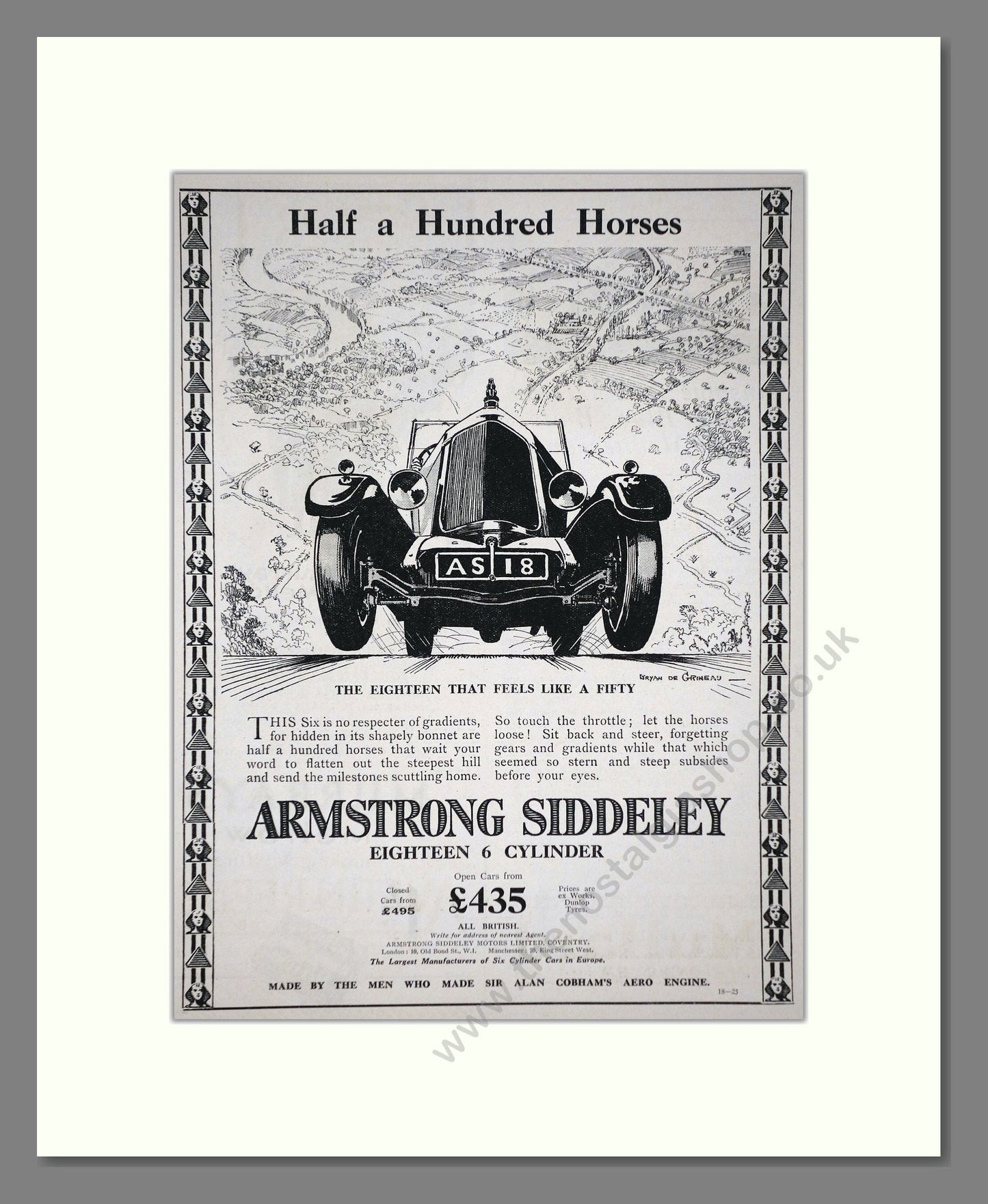 Armstrong Siddeley - Eighteen. Vintage Advert 1927 (ref AD65286)