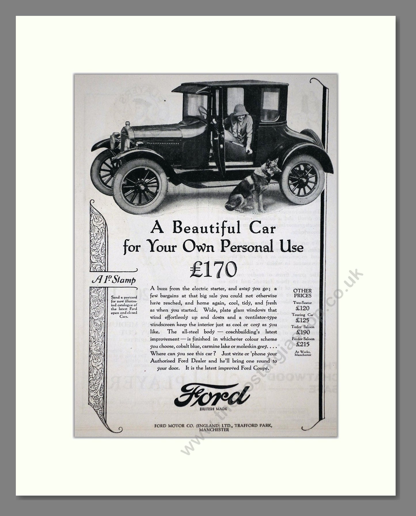 Ford - Coupe. Vintage Advert 1926 (ref AD65301)