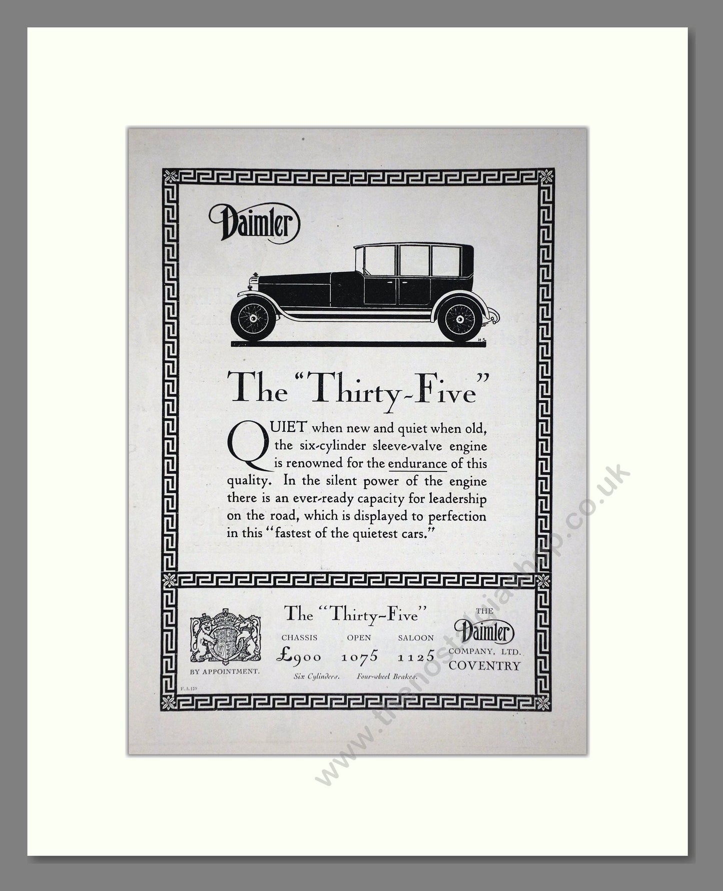 Daimler - Thirty Five. Vintage Advert 1924 (ref AD65366)