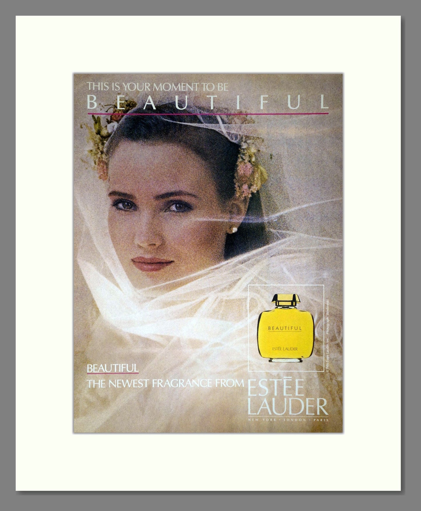 Estee Lauda - Beautiful. Vintage Advert 1986 (ref AD65465)