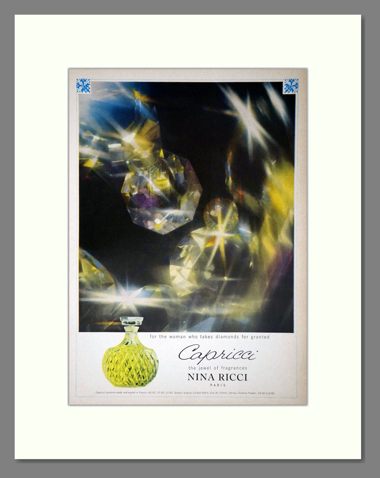 Nina Ricci - Capricci. Vintage Advert 1965 (ref AD65481)
