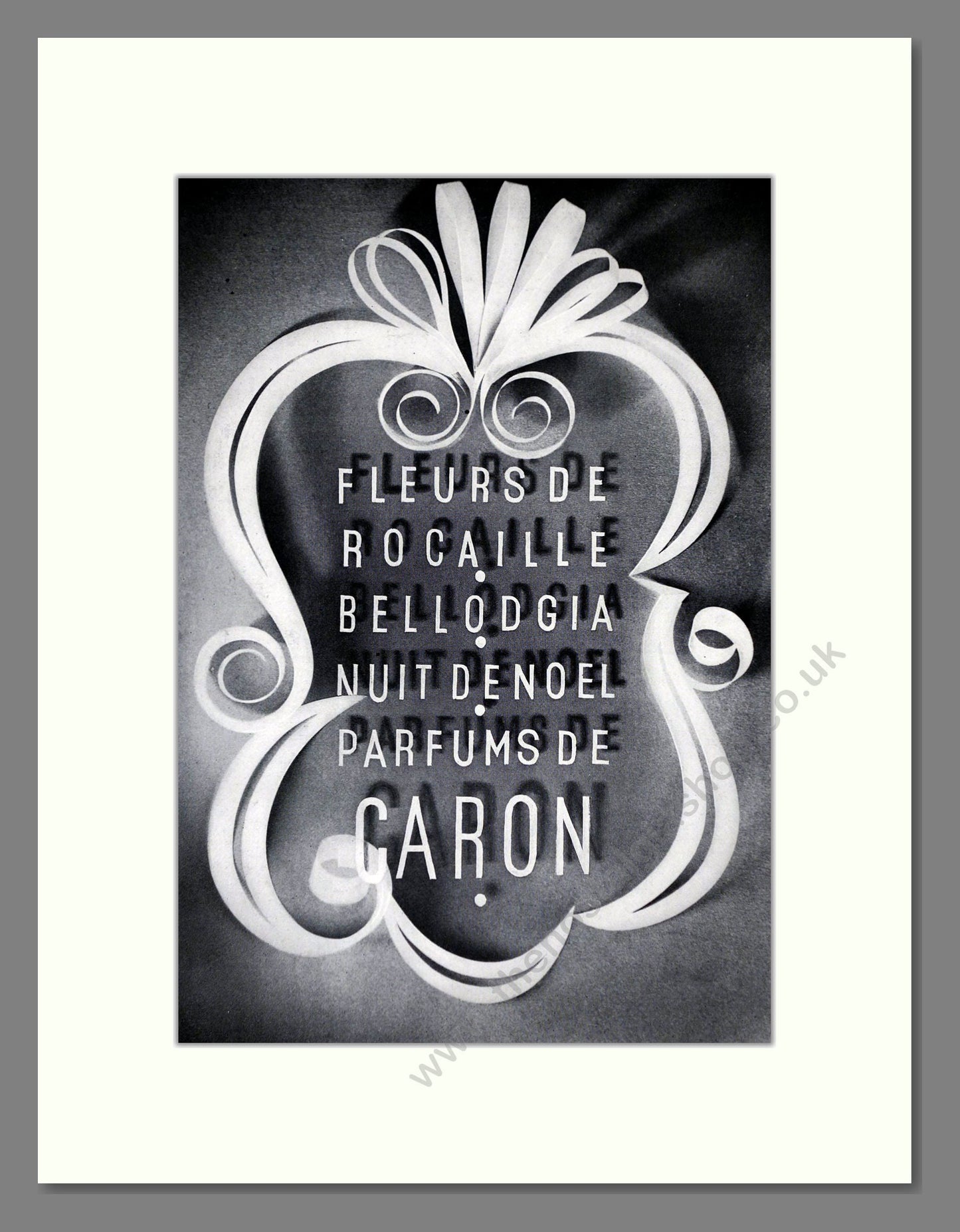 Caron - Fleurs De Rocaille. Vintage Advert 1939 (ref AD65503)