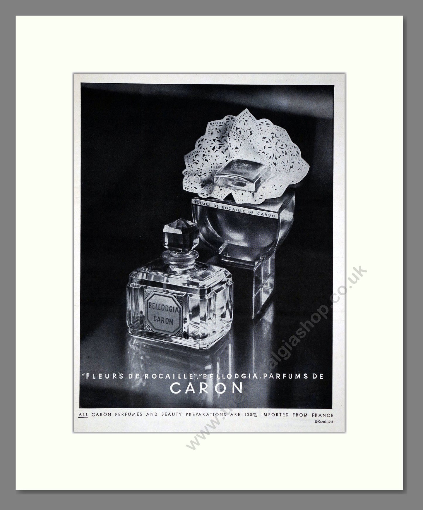 Caron - Fleurs De Rocaille. Vintage Advert 1948 (ref AD65508)