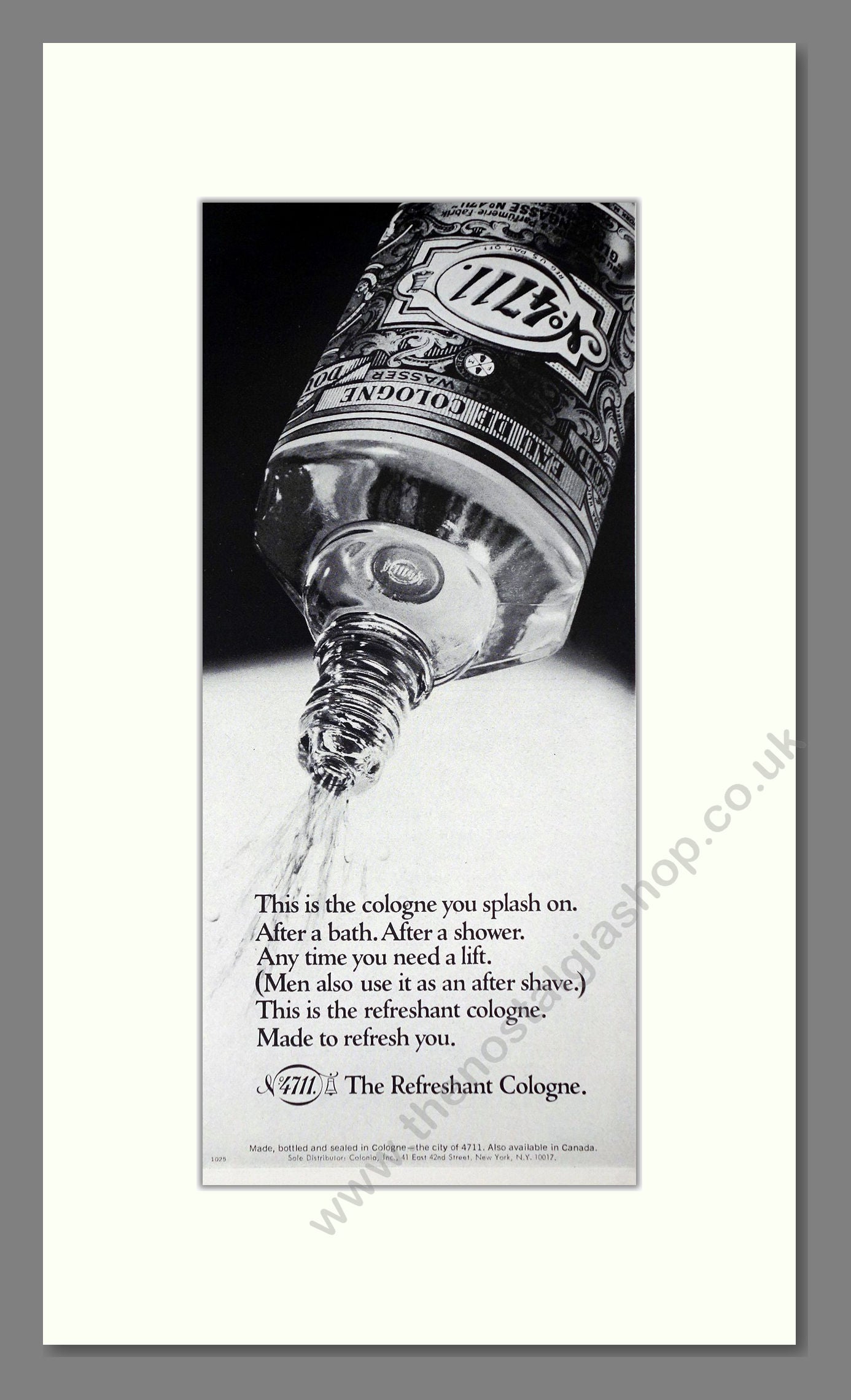 4711 - Refreshant Cologne. Vintage Advert 1968 (ref AD65574)