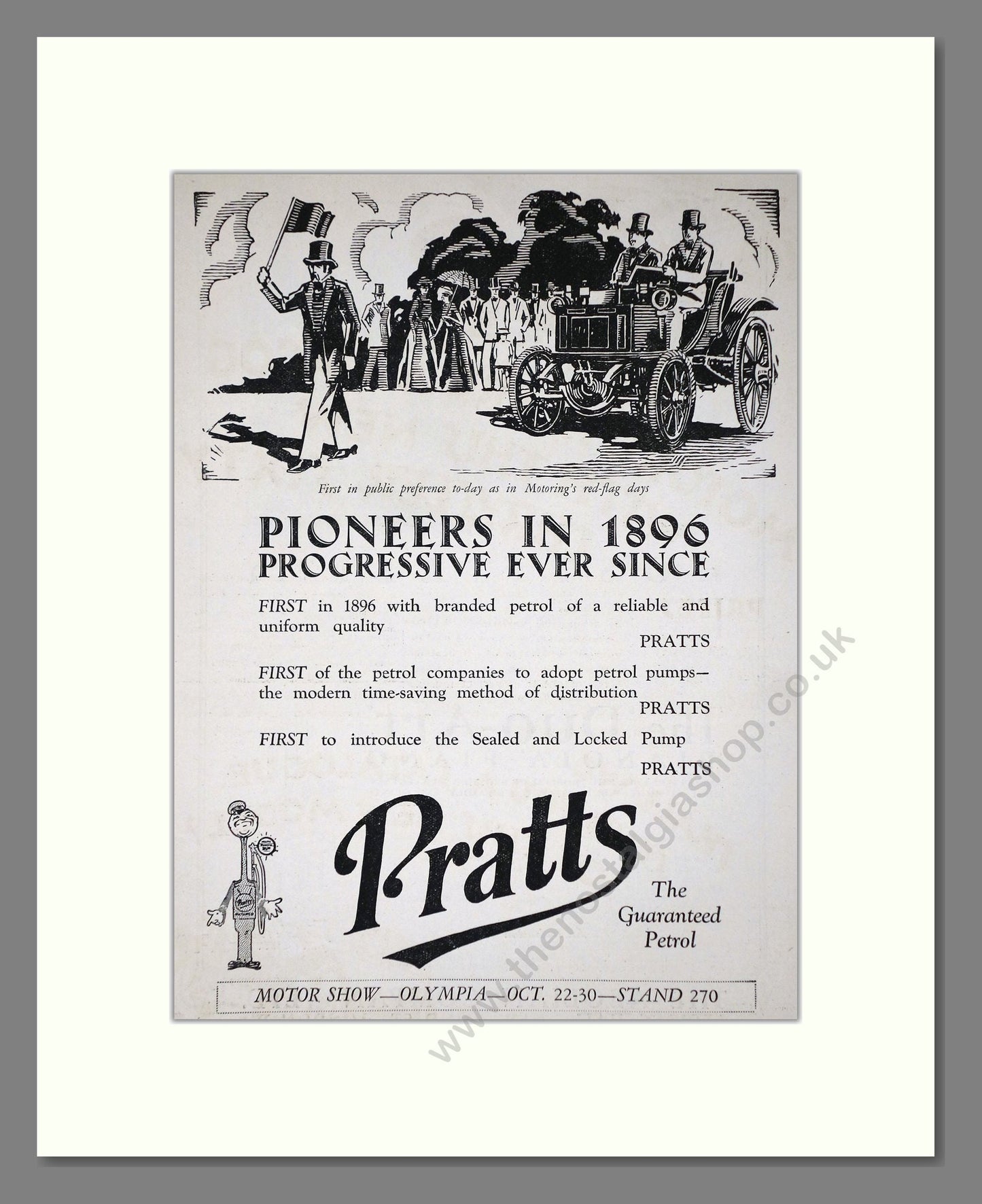 Pratts - Pioneers In 1896. Vintage Advert 1926 (ref AD65598)