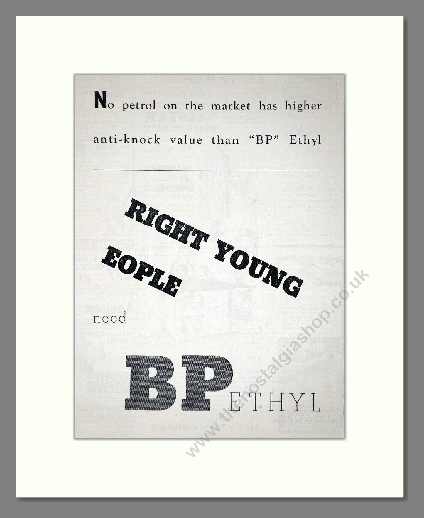 BP - Ethyl Petrol. Vintage Advert 1935 (ref AD65630)