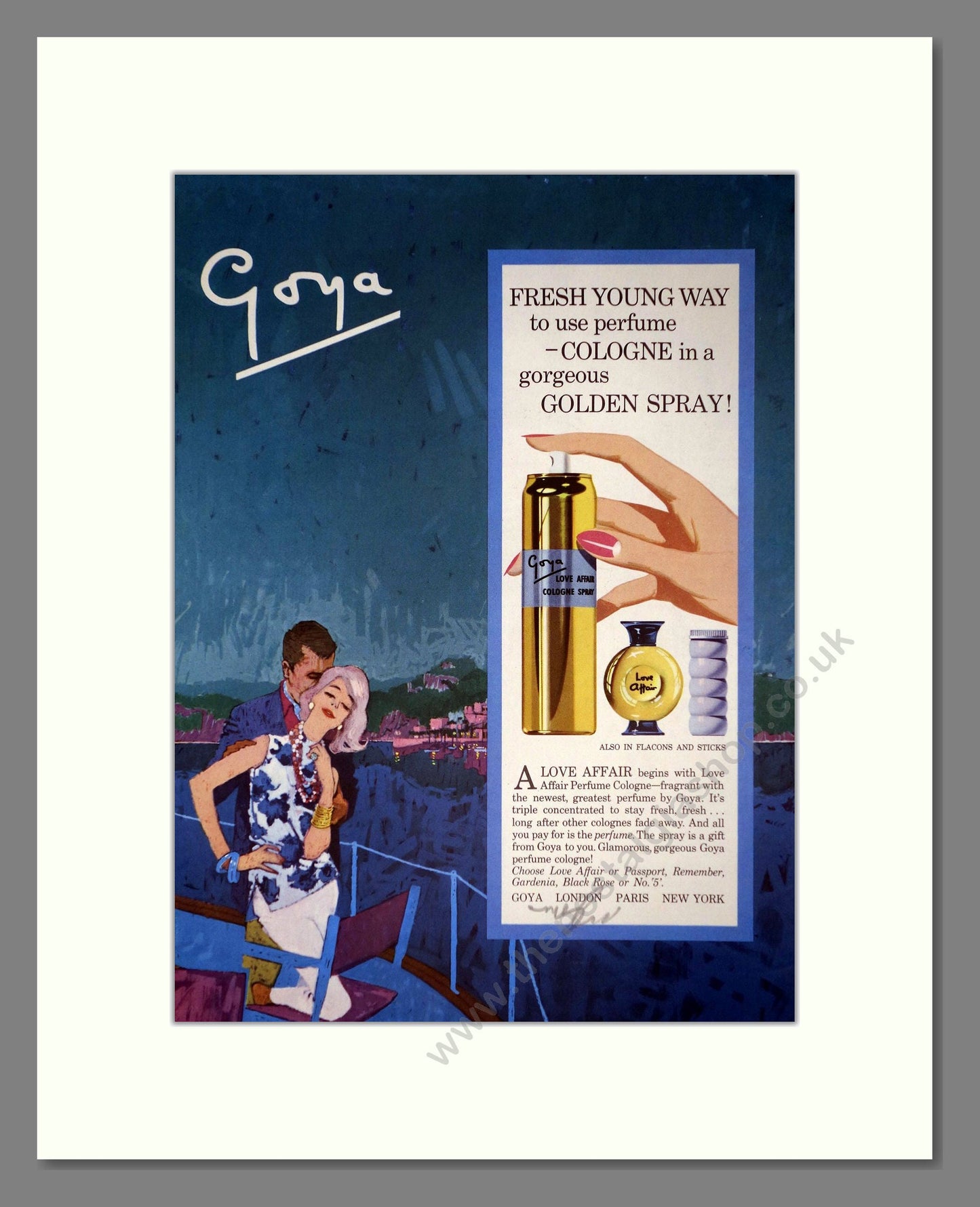 Goya - Love Affair. Vintage Advert 1961 (ref AD66000)