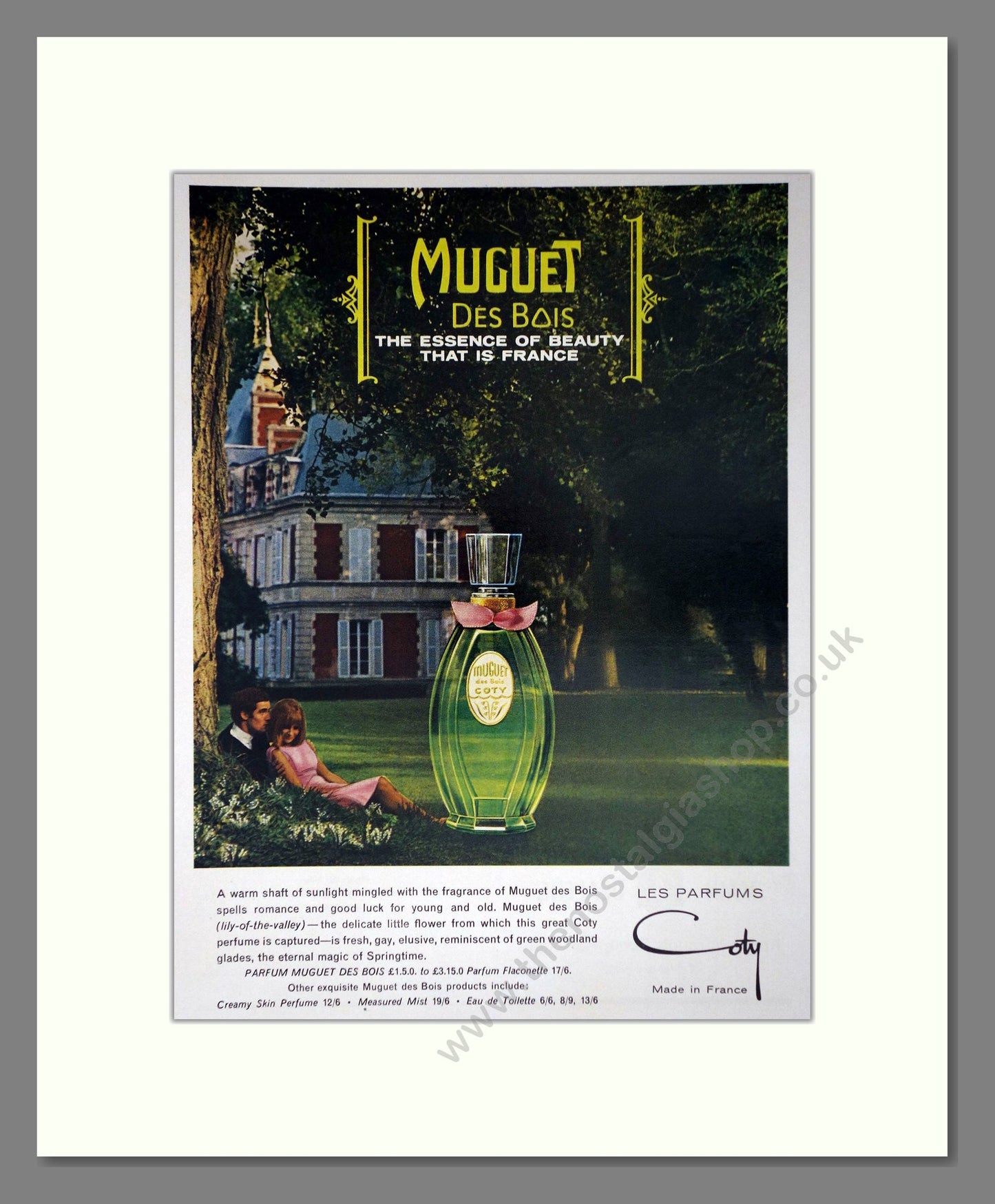 Coty - Muguet Des Bois. Vintage Advert 1964 (ref AD66035)