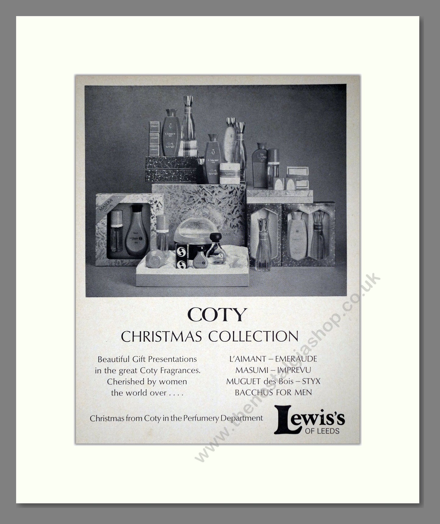Coty - Christmas Collection. Vintage Advert 1973 (ref AD66045)