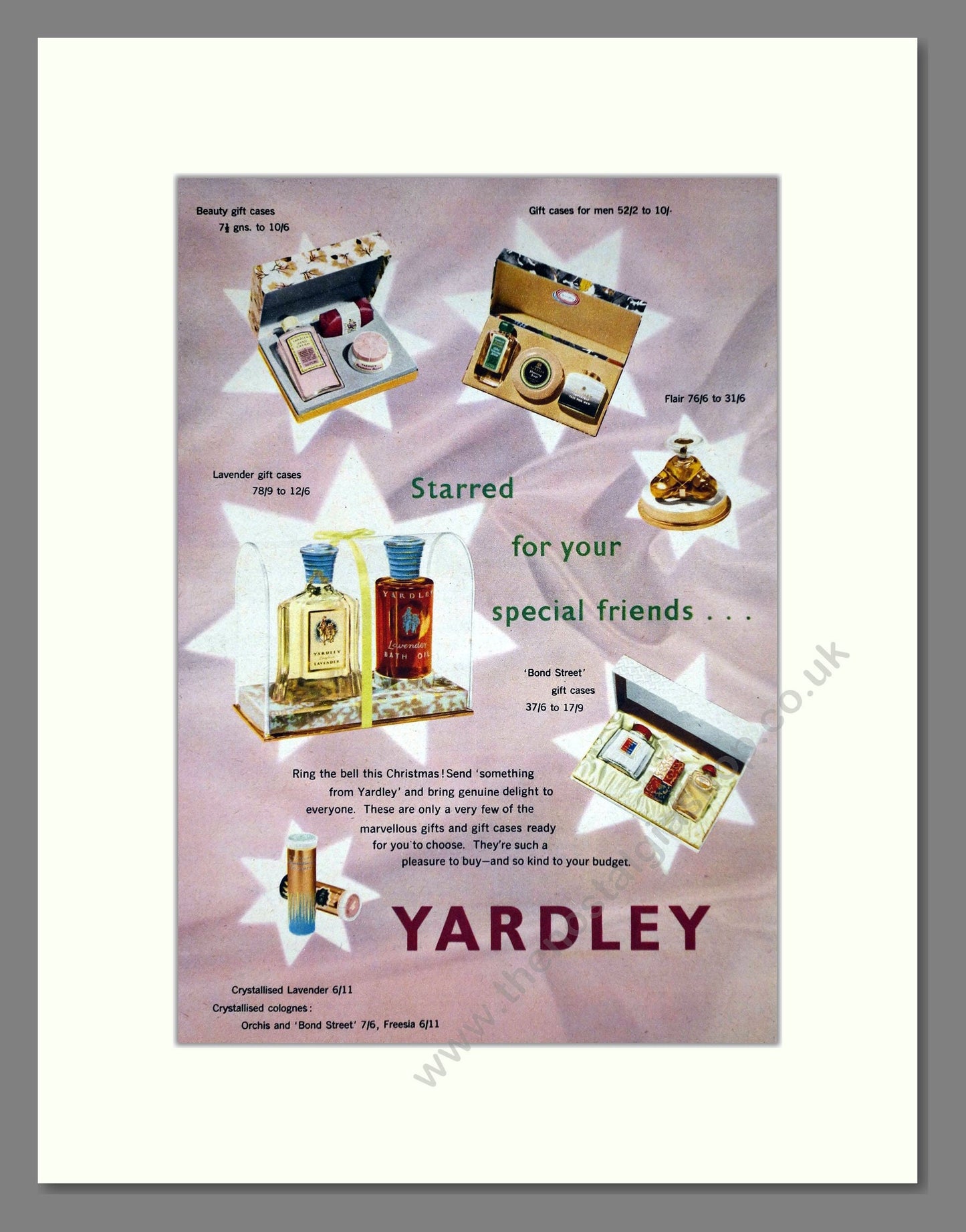 Yardley - Gifts For Xmas. Vintage Advert 1954 (ref AD66207)