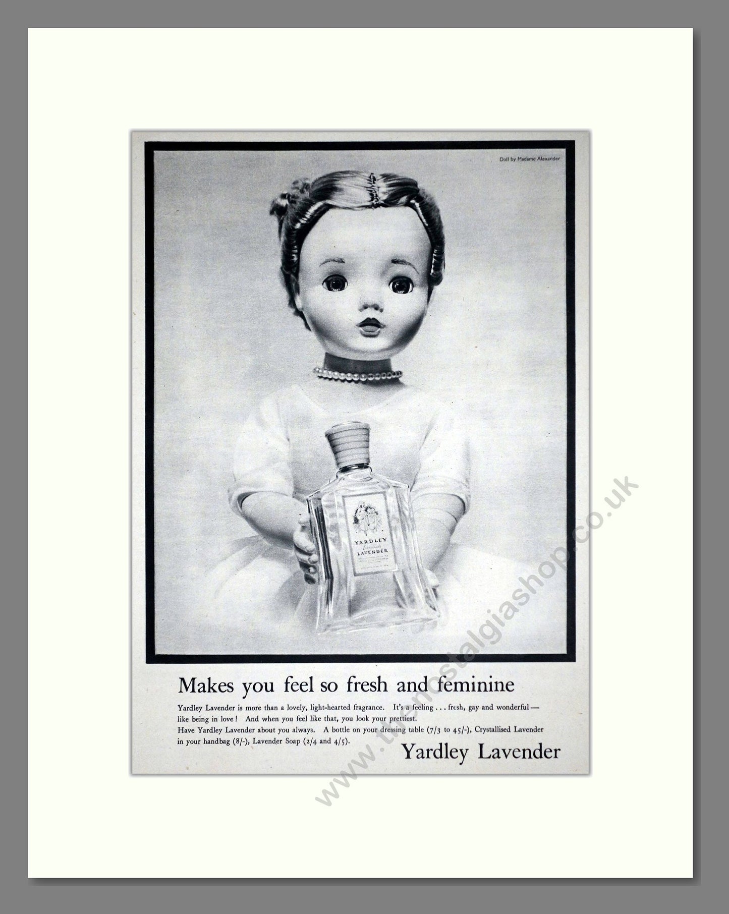 Yardley - Lavender. Vintage Advert 1956 (ref AD66209)