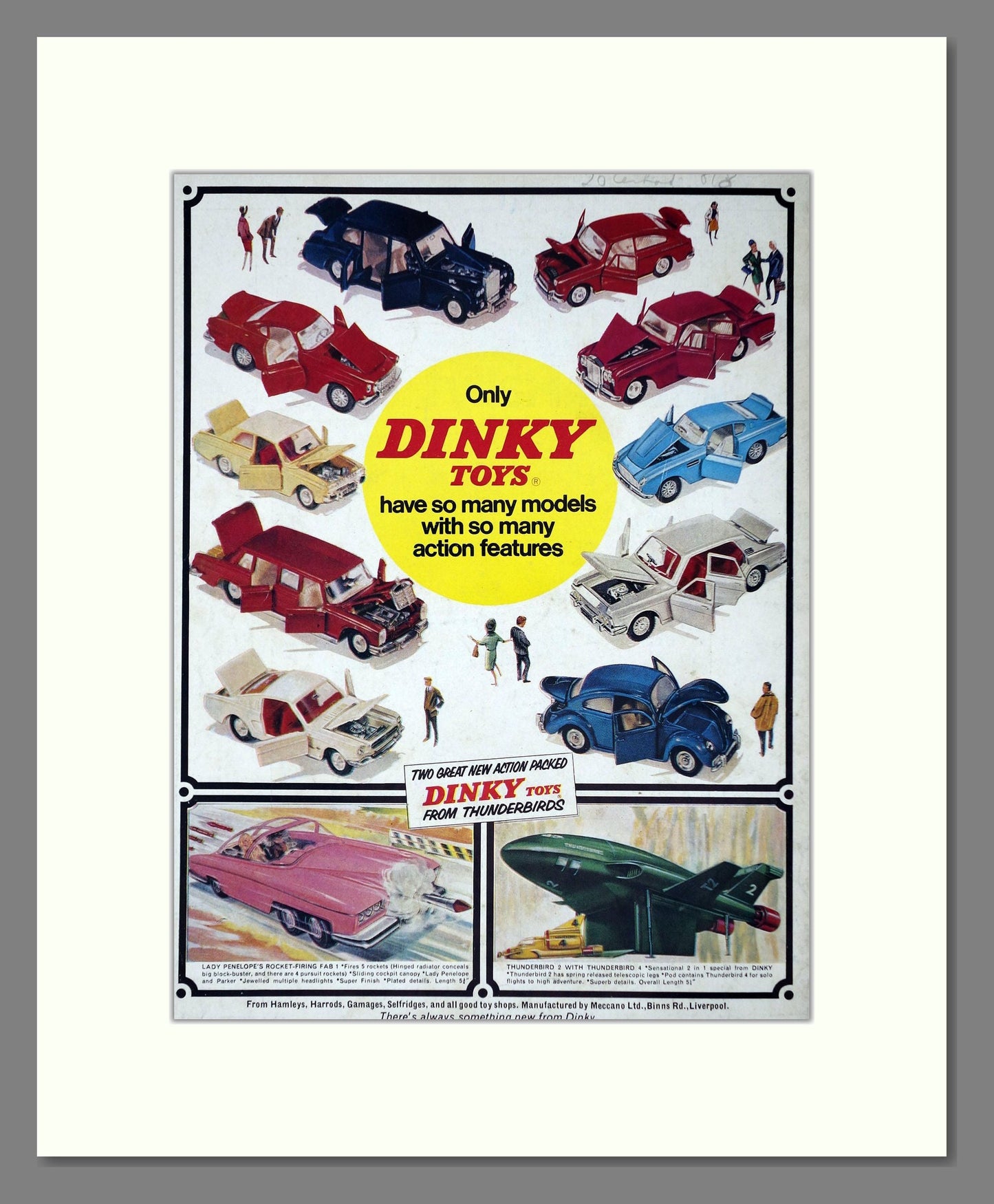 Dinky Toys - Various Toys / Thunderbirds. Vintage Advert 1967 (ref AD65710)