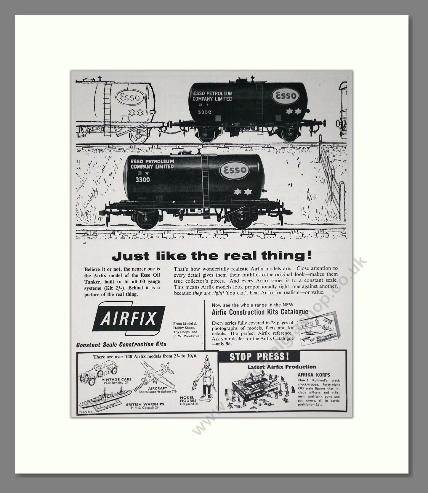 Airfix - Esso Oil Tanker. Vintage Advert 1962 (ref AD65838)