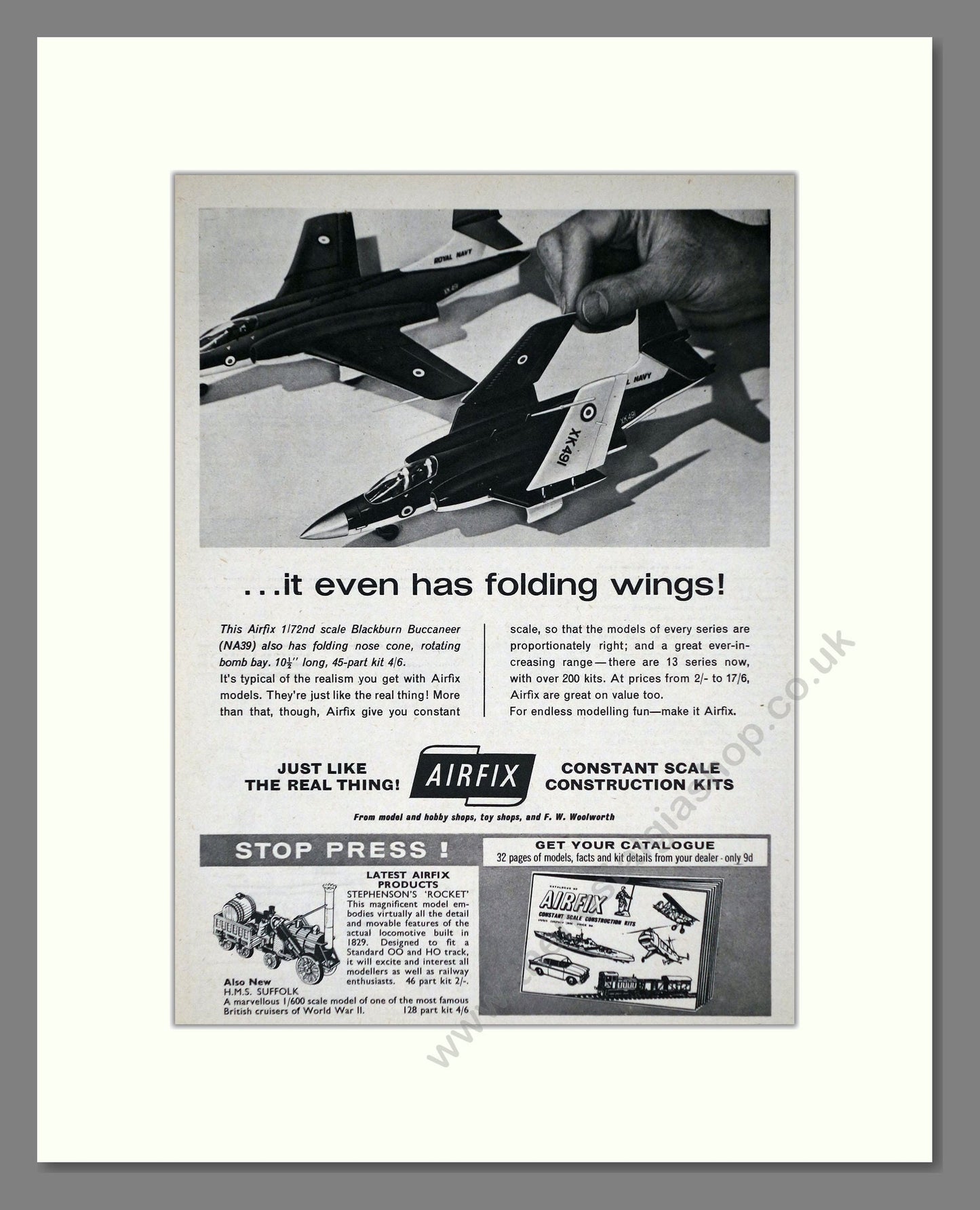 Airfix - Blackburn Buccaneer. Vintage Advert 1965 (ref AD65858)