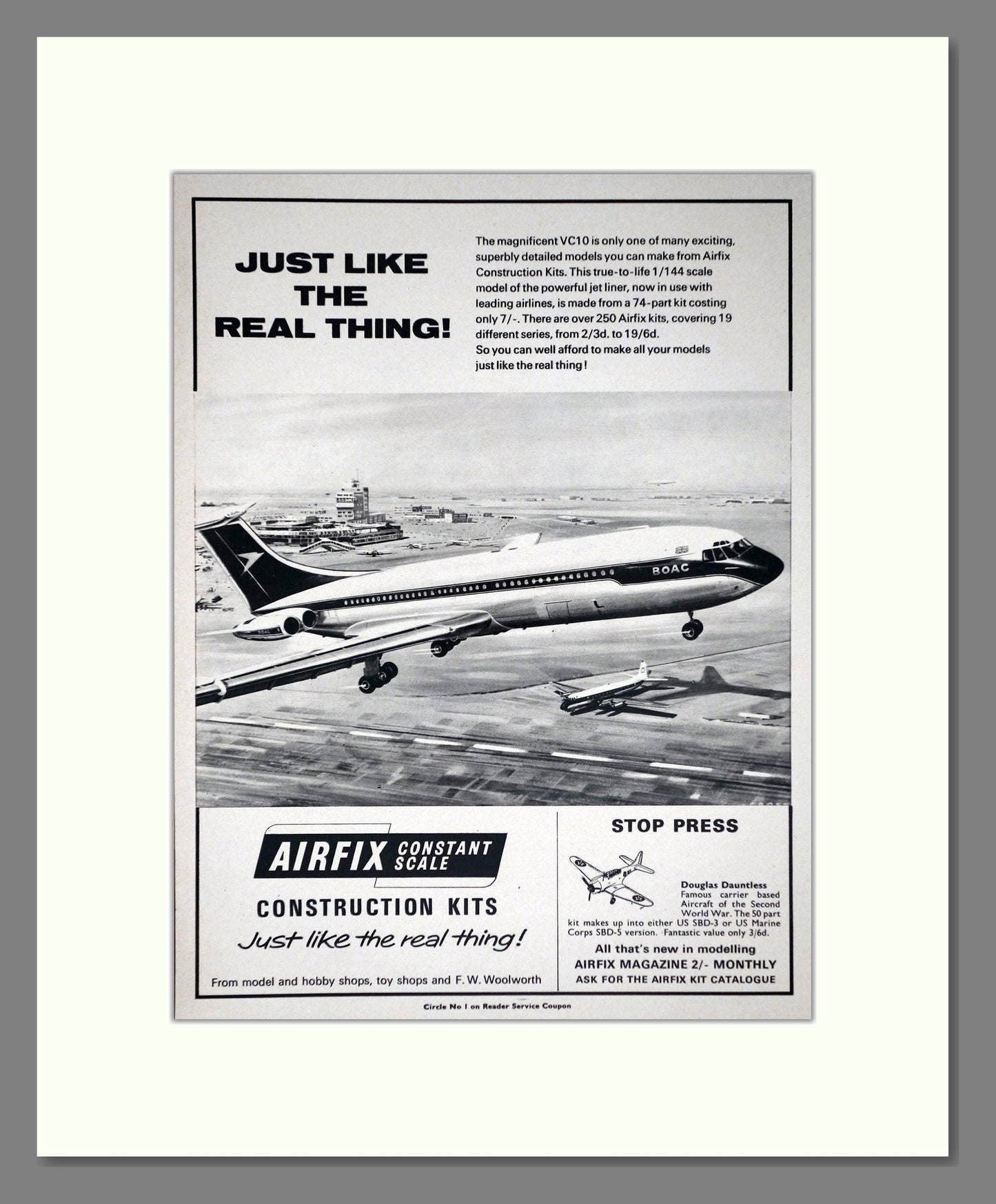 Airfix - VC10. Vintage Advert 1967 (ref AD65864)