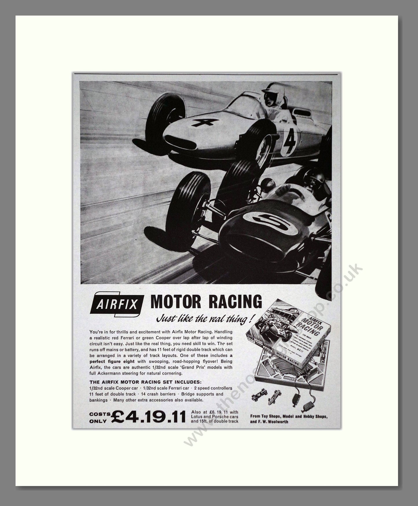 Airfix - Motor Racing Set. Vintage Advert 1964 (ref AD65867)
